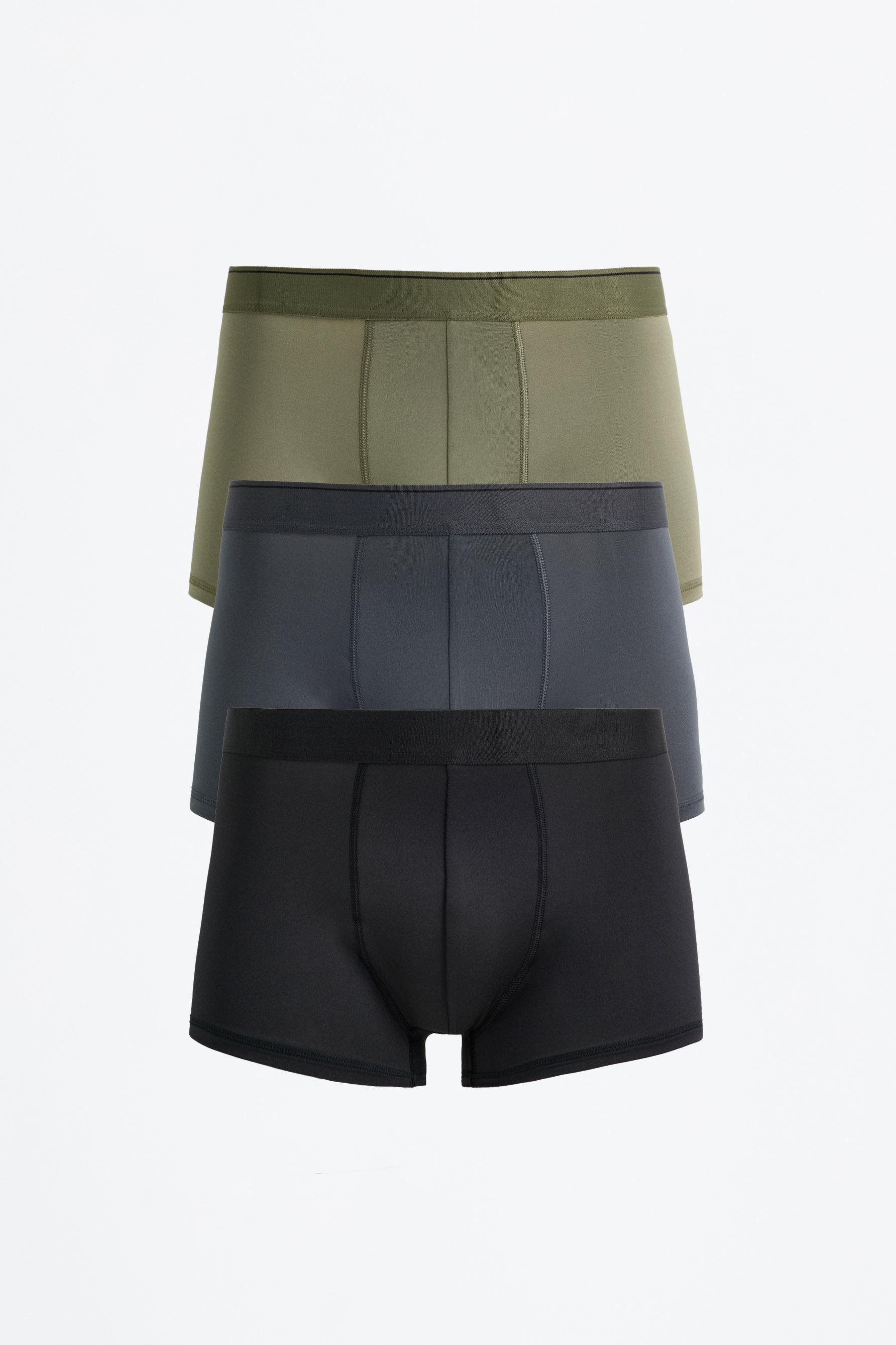 Microfibre boxers (Pack 3) — KHAKI