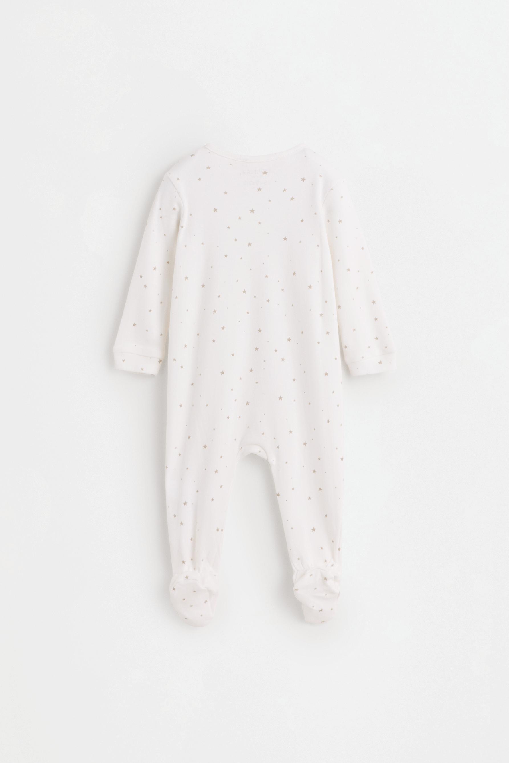 Printed interlock sleepsuit — MINK