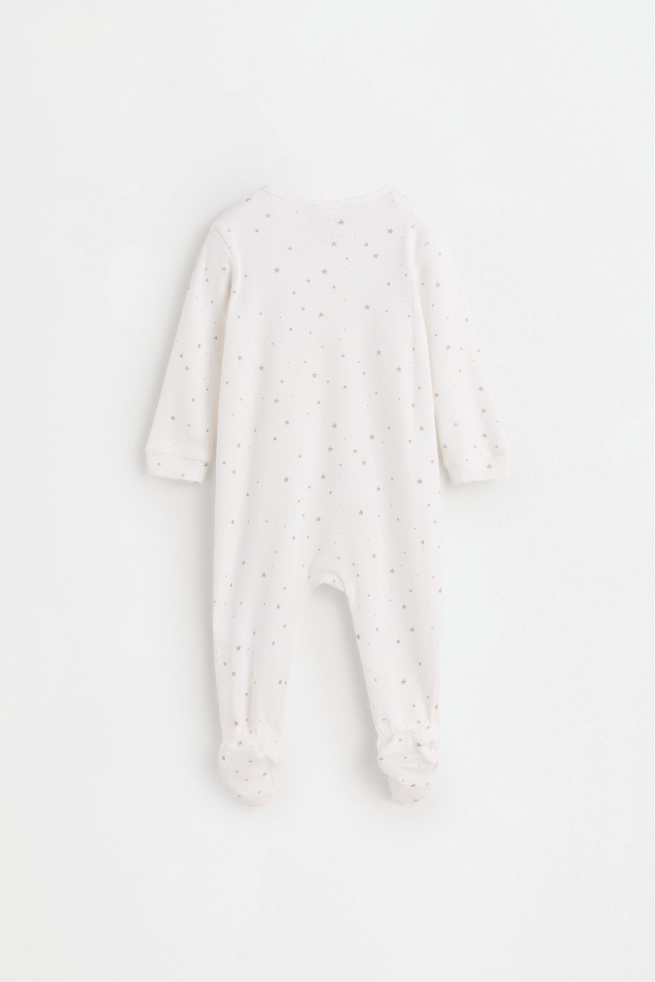 Printed interlock sleepsuit — MINK