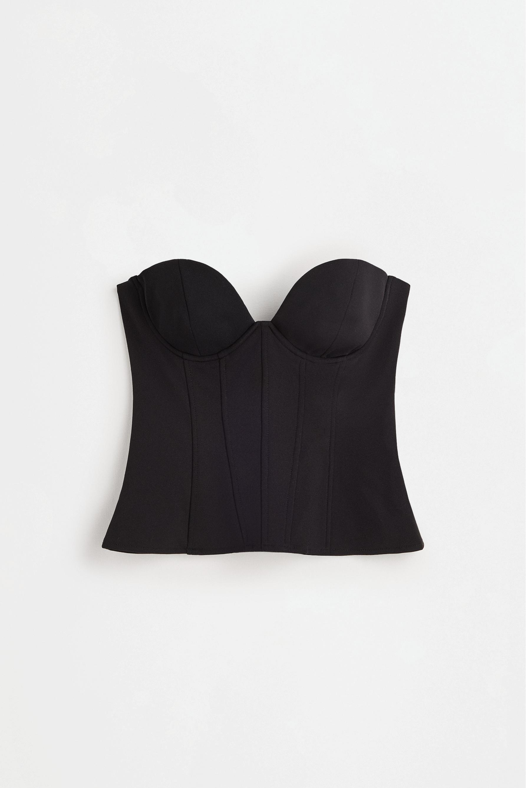 Bustier top — BLACK