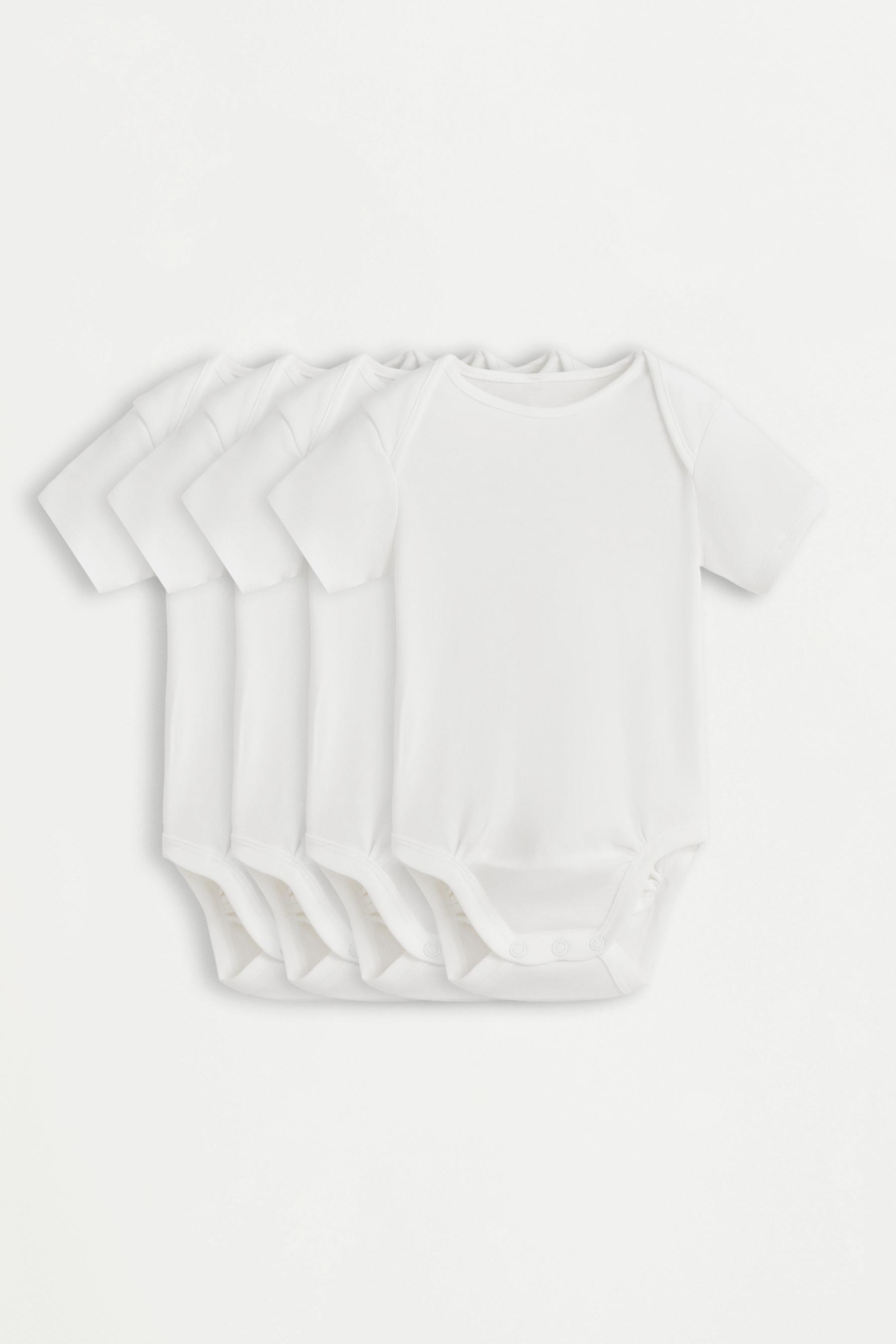 Plain bodysuits (Pack of 4) — WHITE