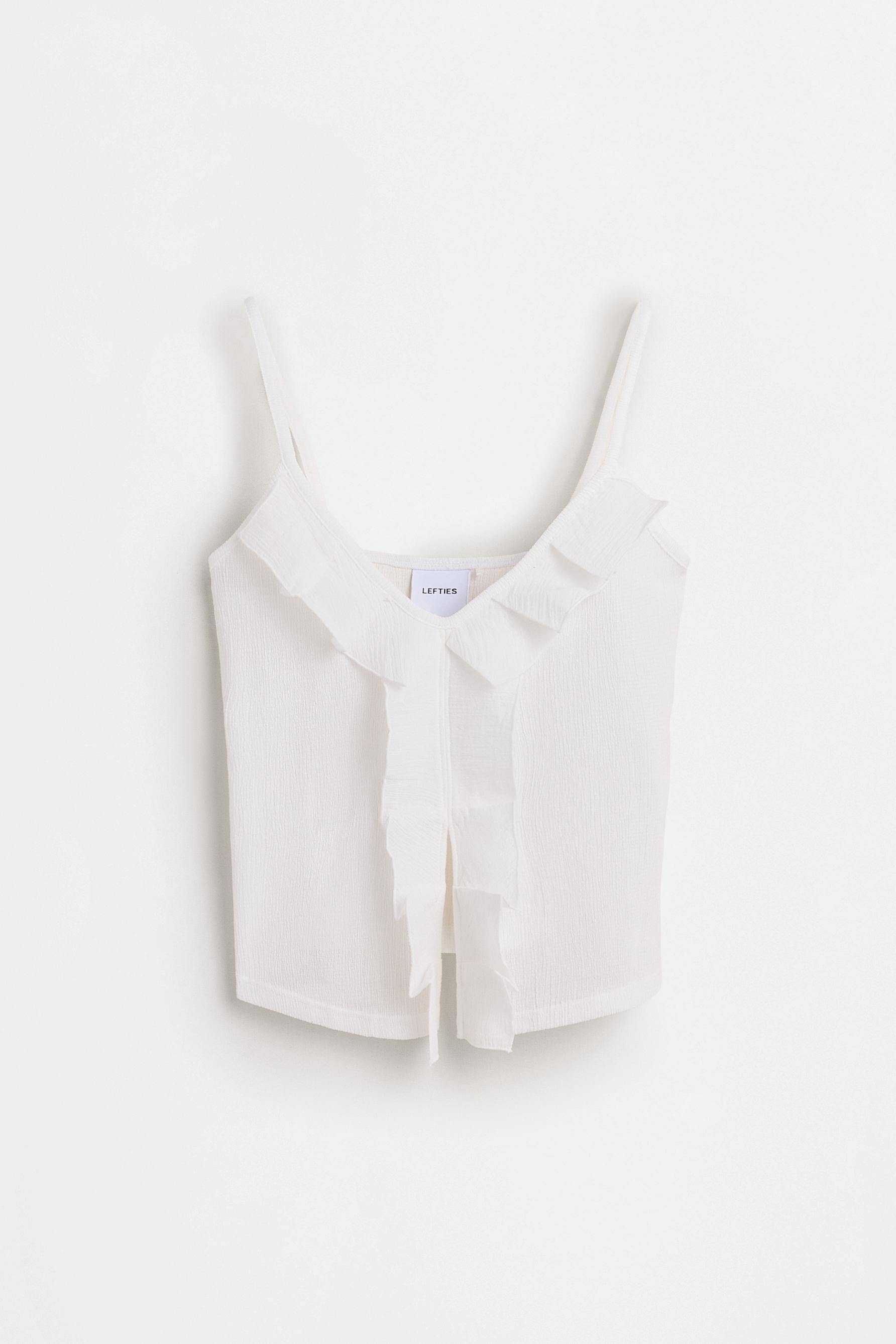 Ruffled top — OFF WHITE