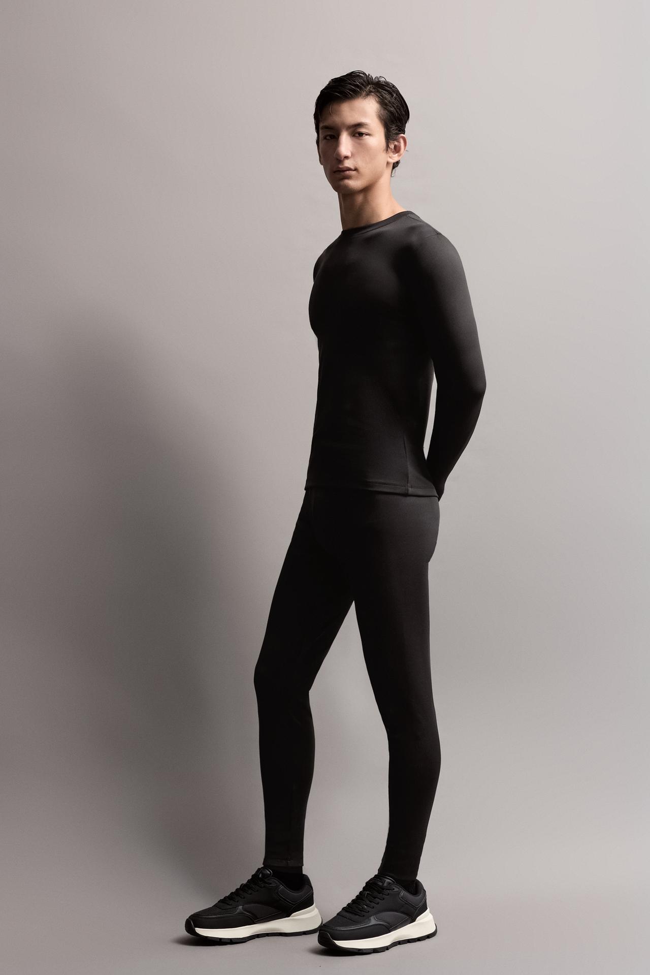 Medium-weight thermal leggings (-7ºC to 9ºC) — BLACK