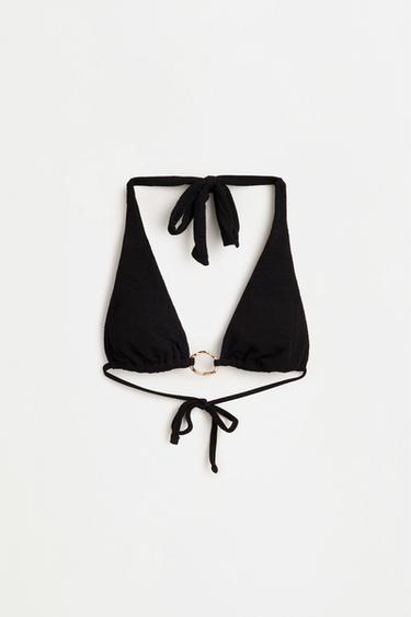 Jewel halter bikini top — BLACK 6
