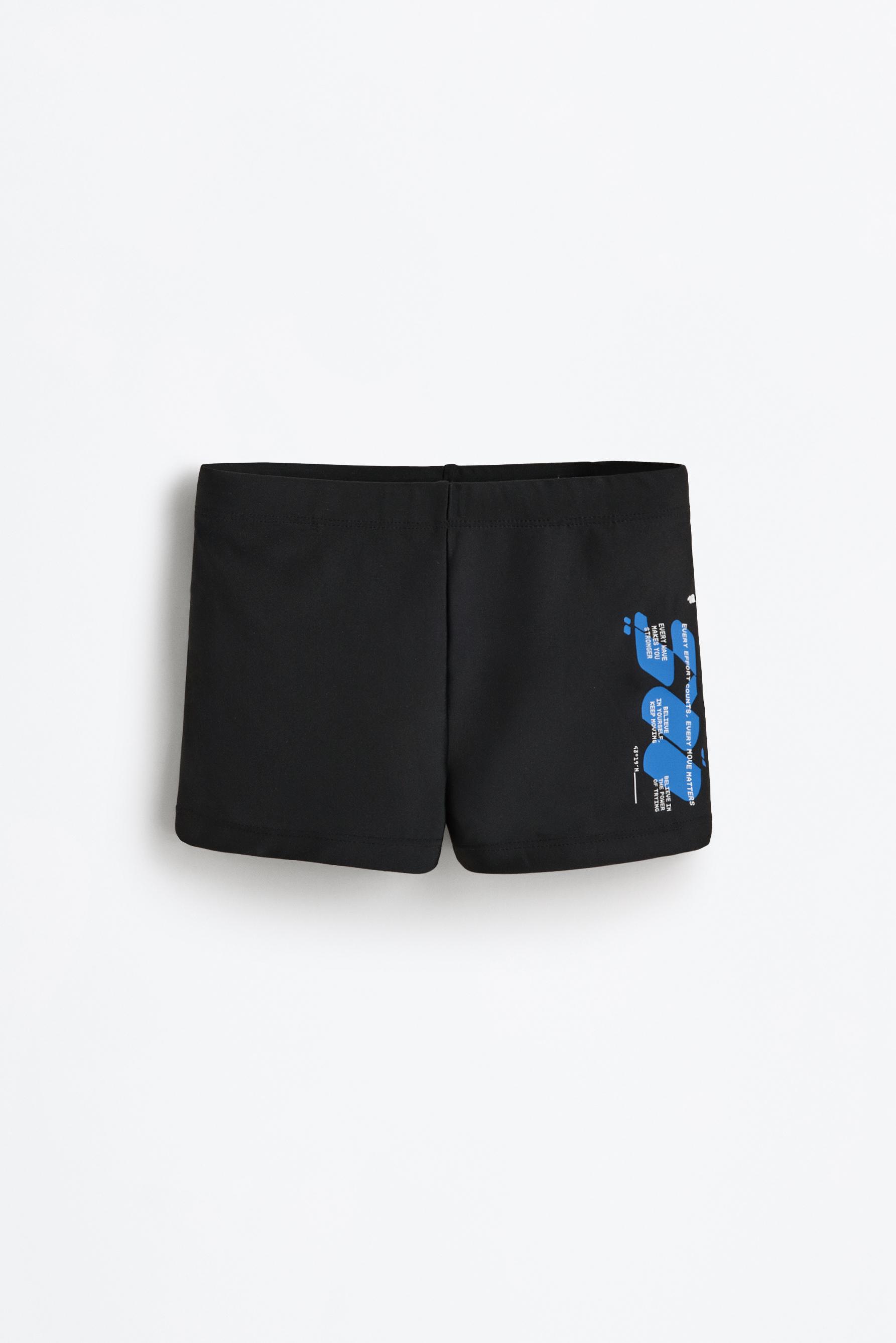 Boxer swimsuit — BLACK