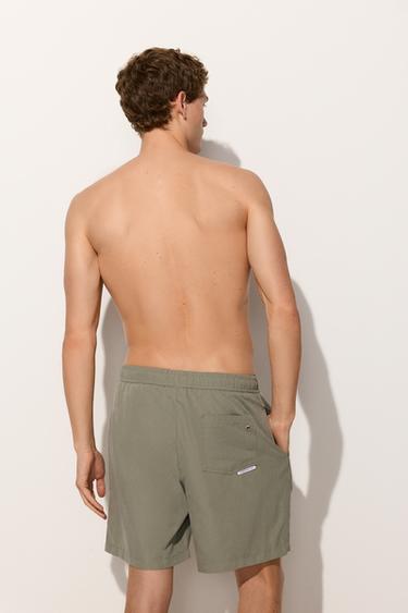 Basic long swim trunks — PALE KHAKI 4