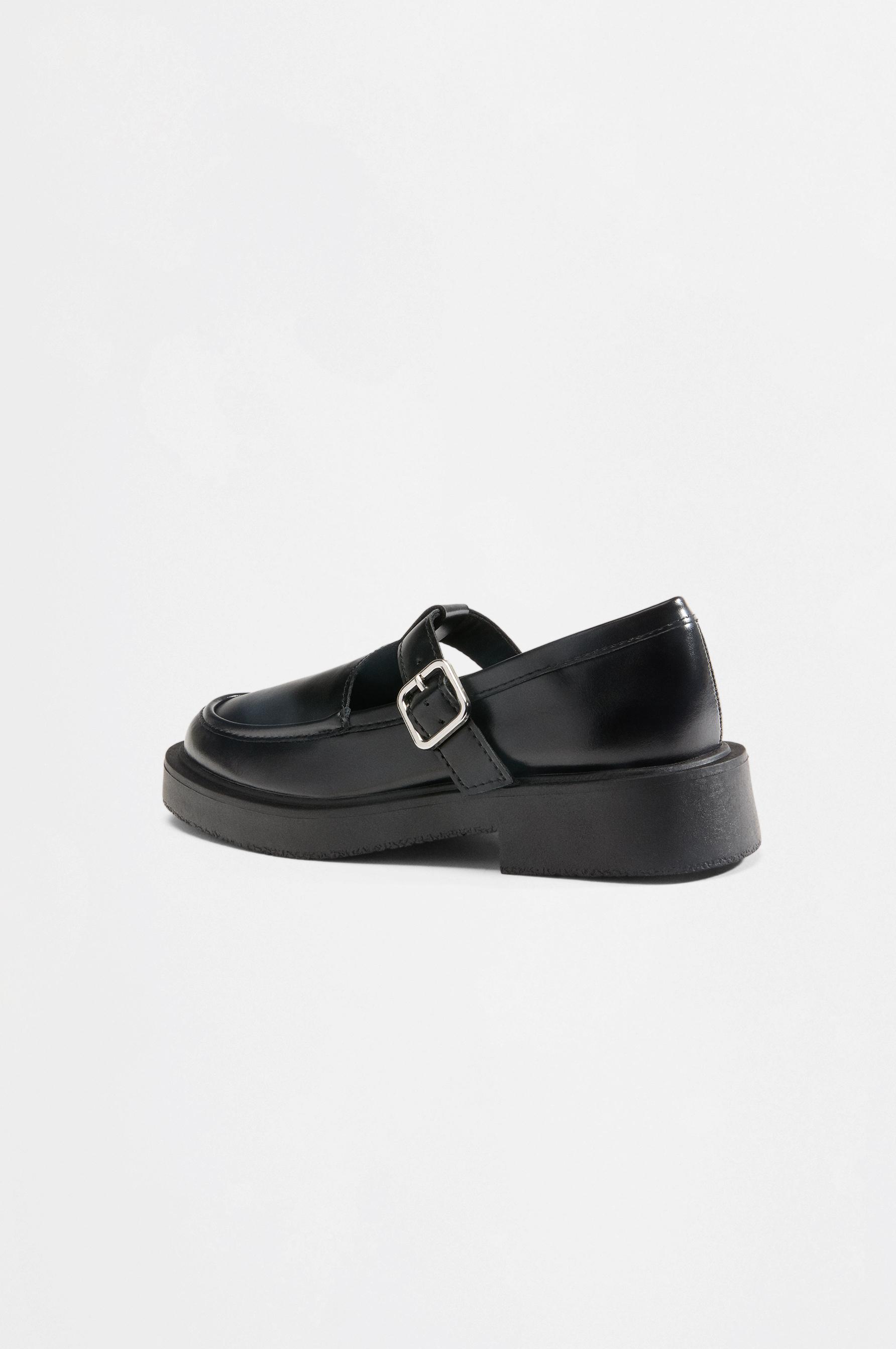 T-strap track shoes — BLACK