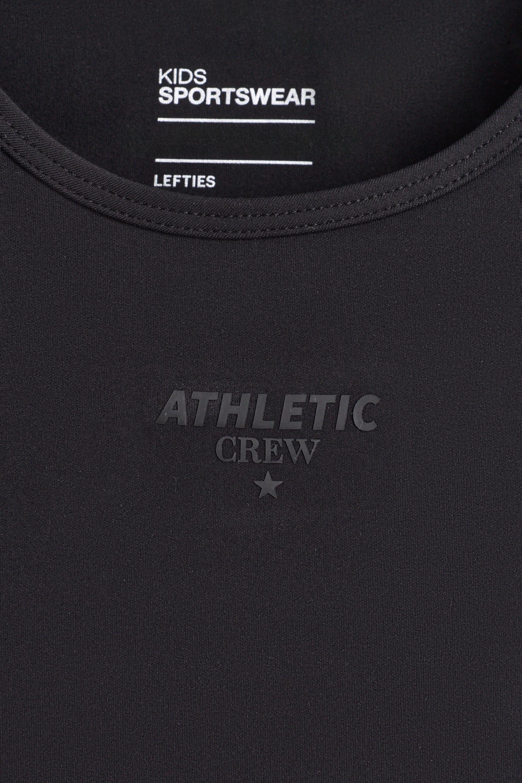 Cut-out sports top — BLACK