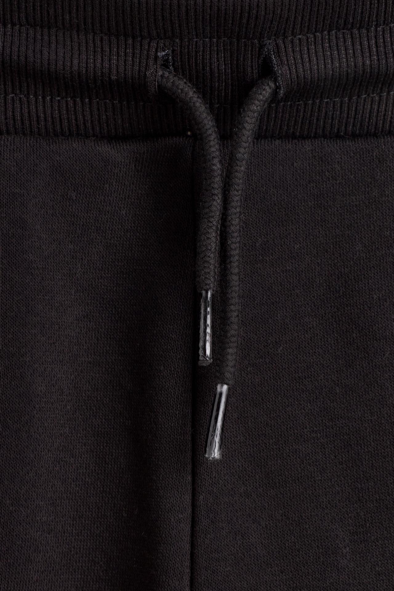 Plush barrel-leg cargo pants — BLACK