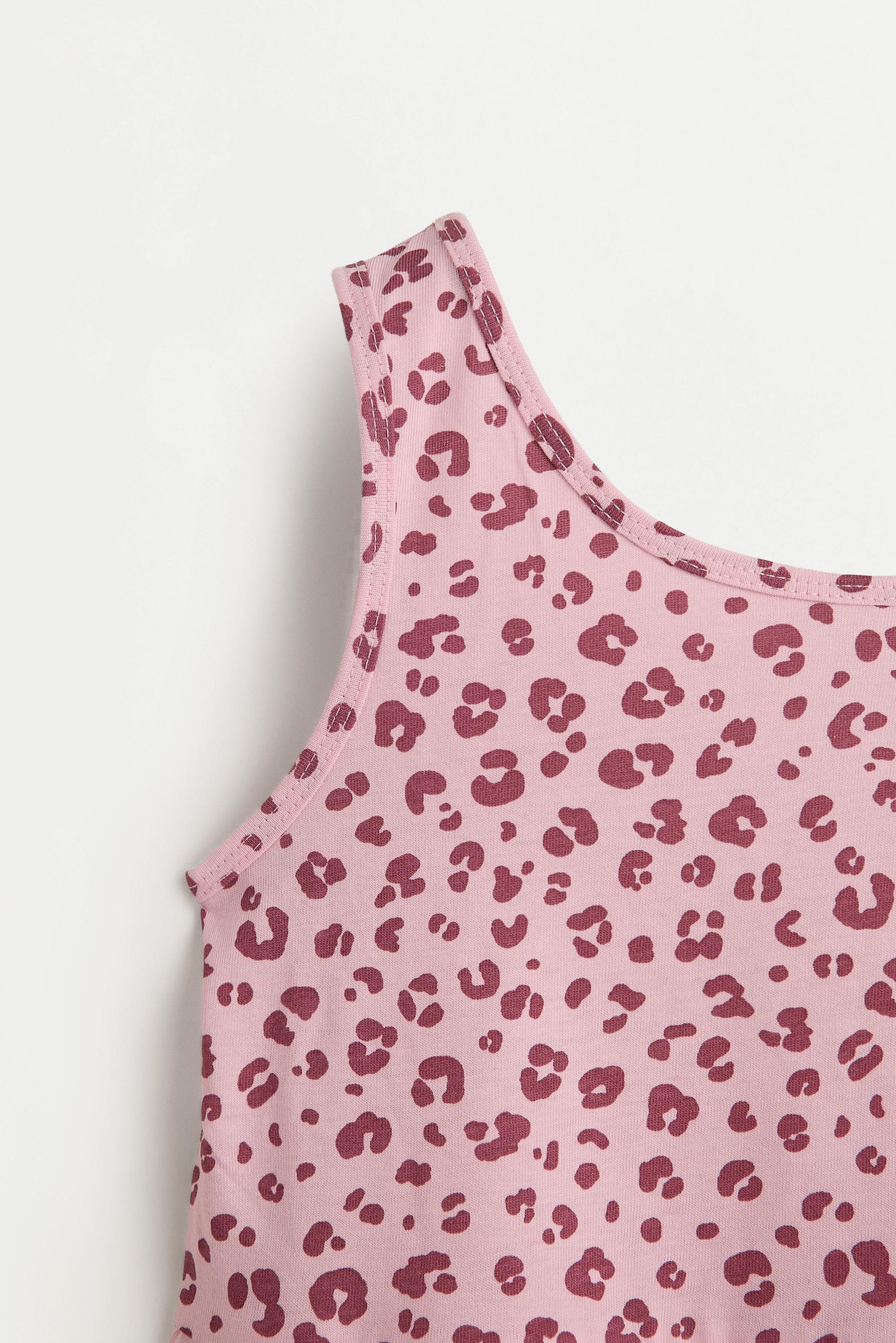 Printed strappy dress — PASTEL PINK