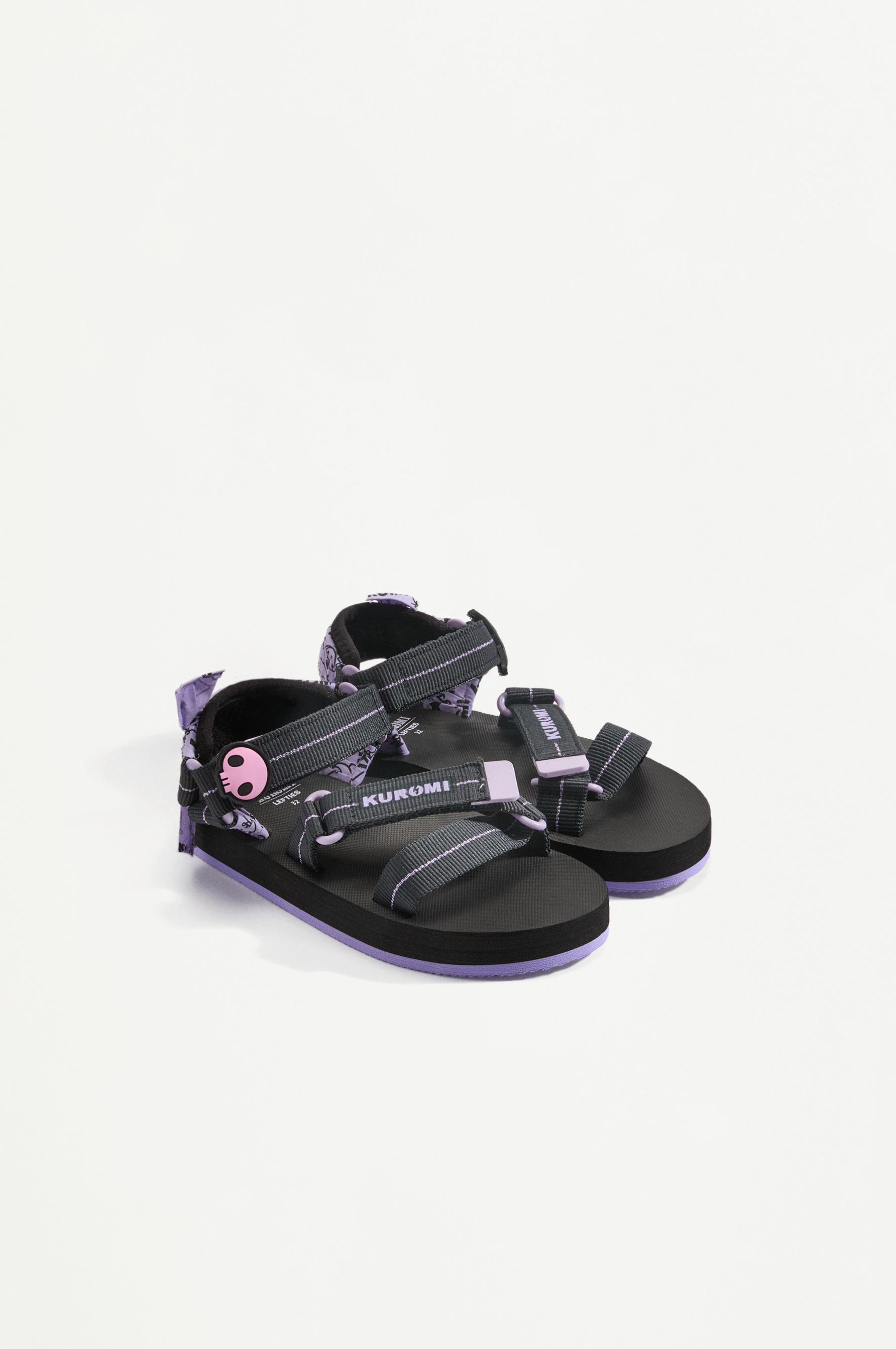 KUROMI ©SANRIO CASUAL SANDALS — BLACK