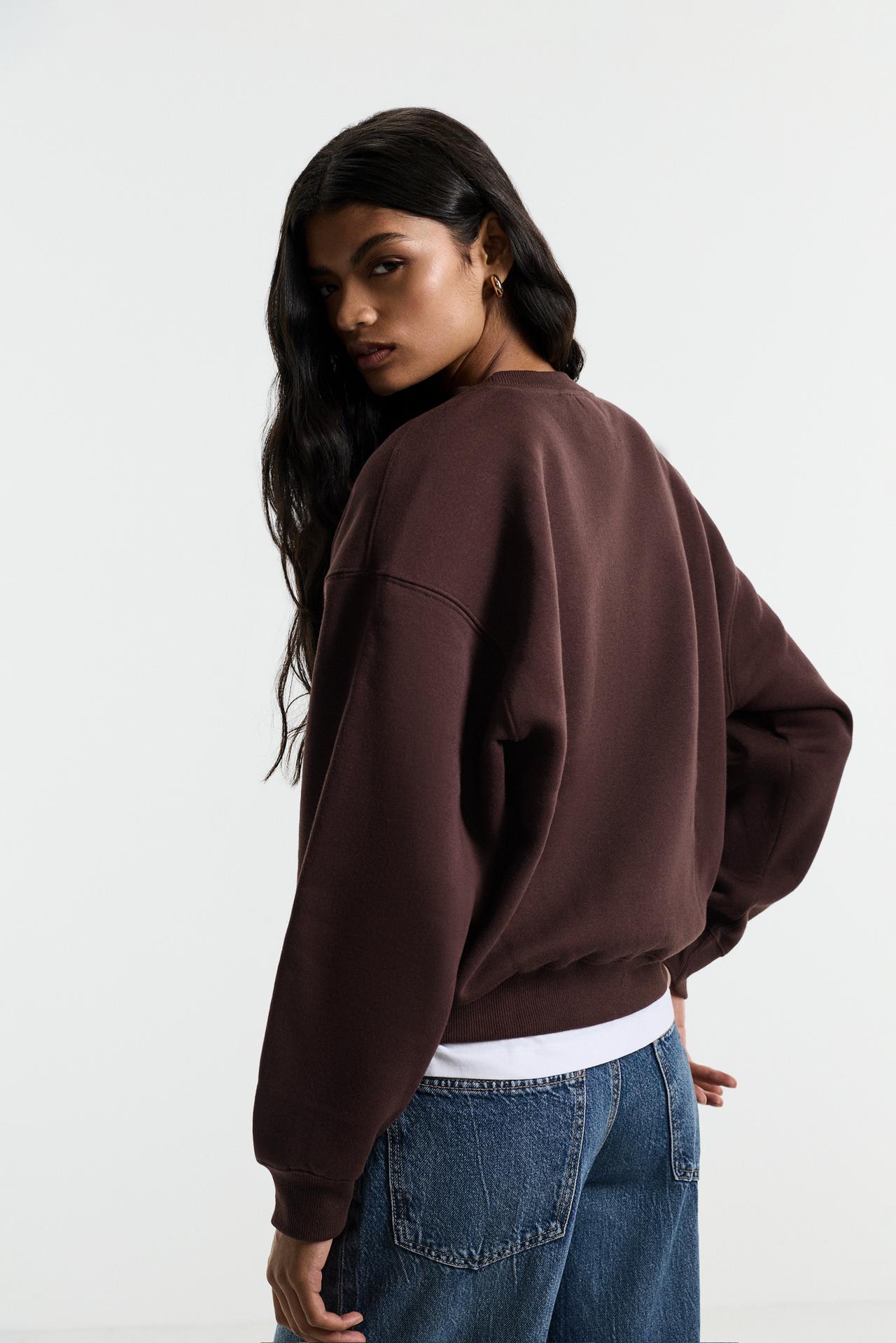Basic tracksuit sweatshirt — CHOCOLATE