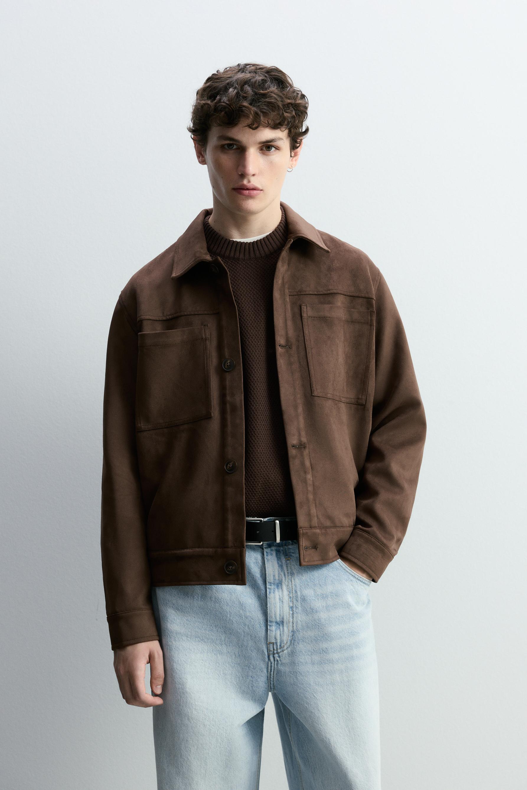 Cazadora efecto ante bolsillos