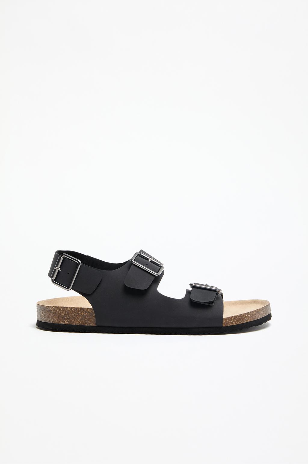 Triple buckle sandals