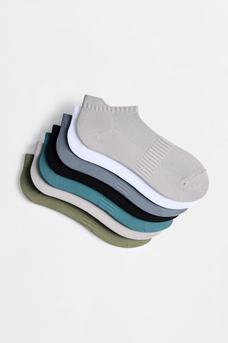 7-Pack of ankle socks — BLUE TONES