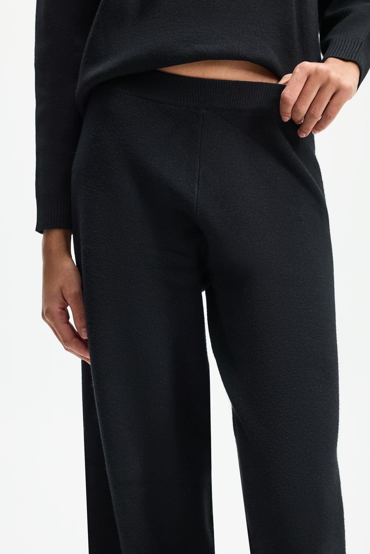 Knit culottes — BLACK