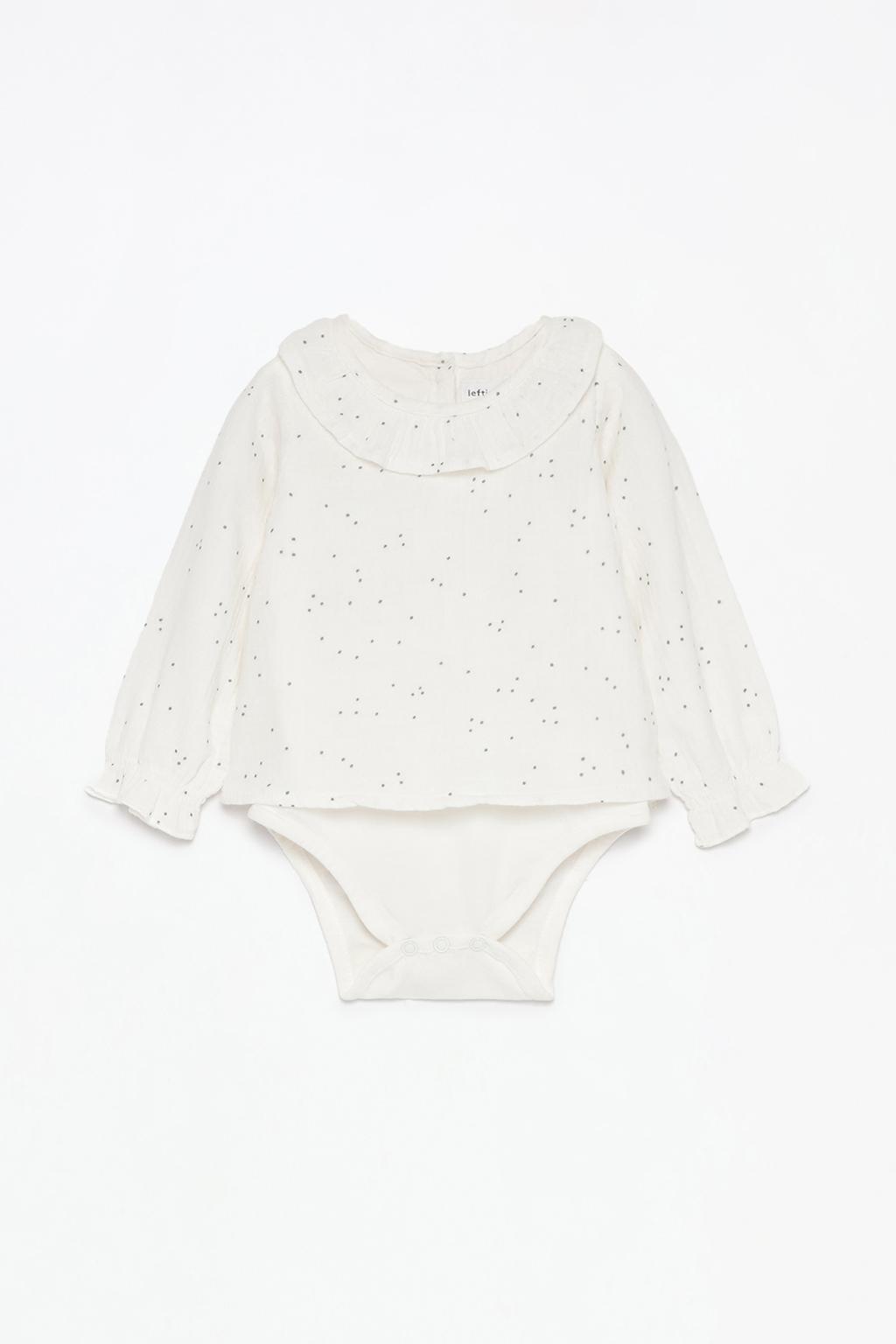 Bodysuit shirt with Peter pan collar