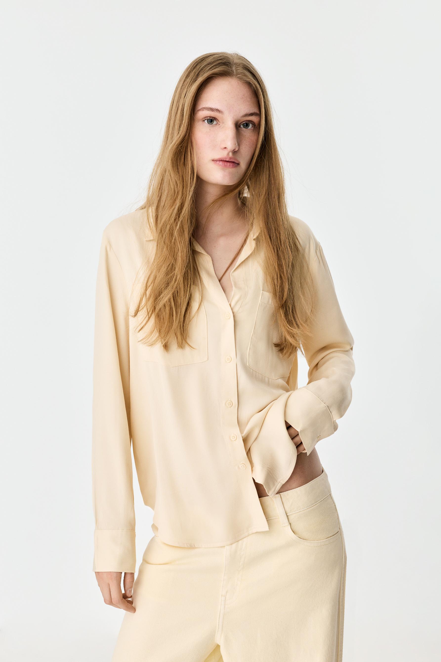 Basic henley shirt — VANILLA
