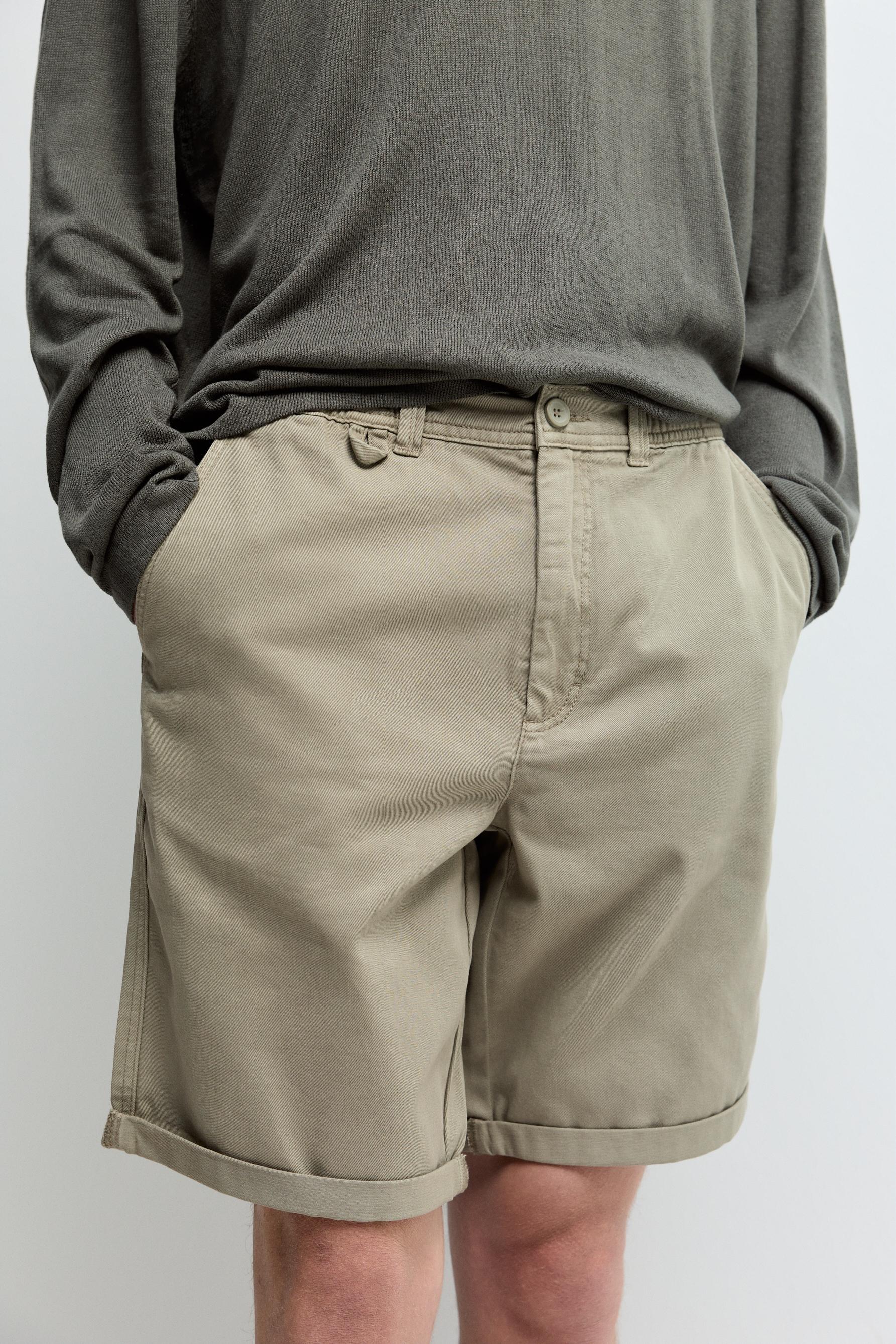 Slim fit Bermuda shorts — KHAKI