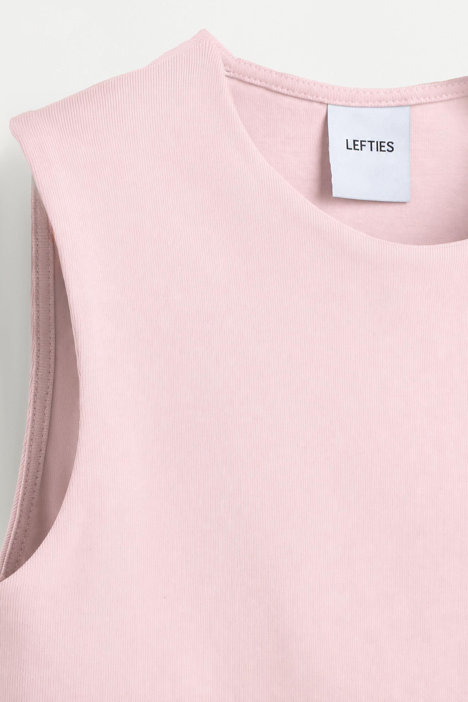 Cropped ribbed T-shirt — PINK