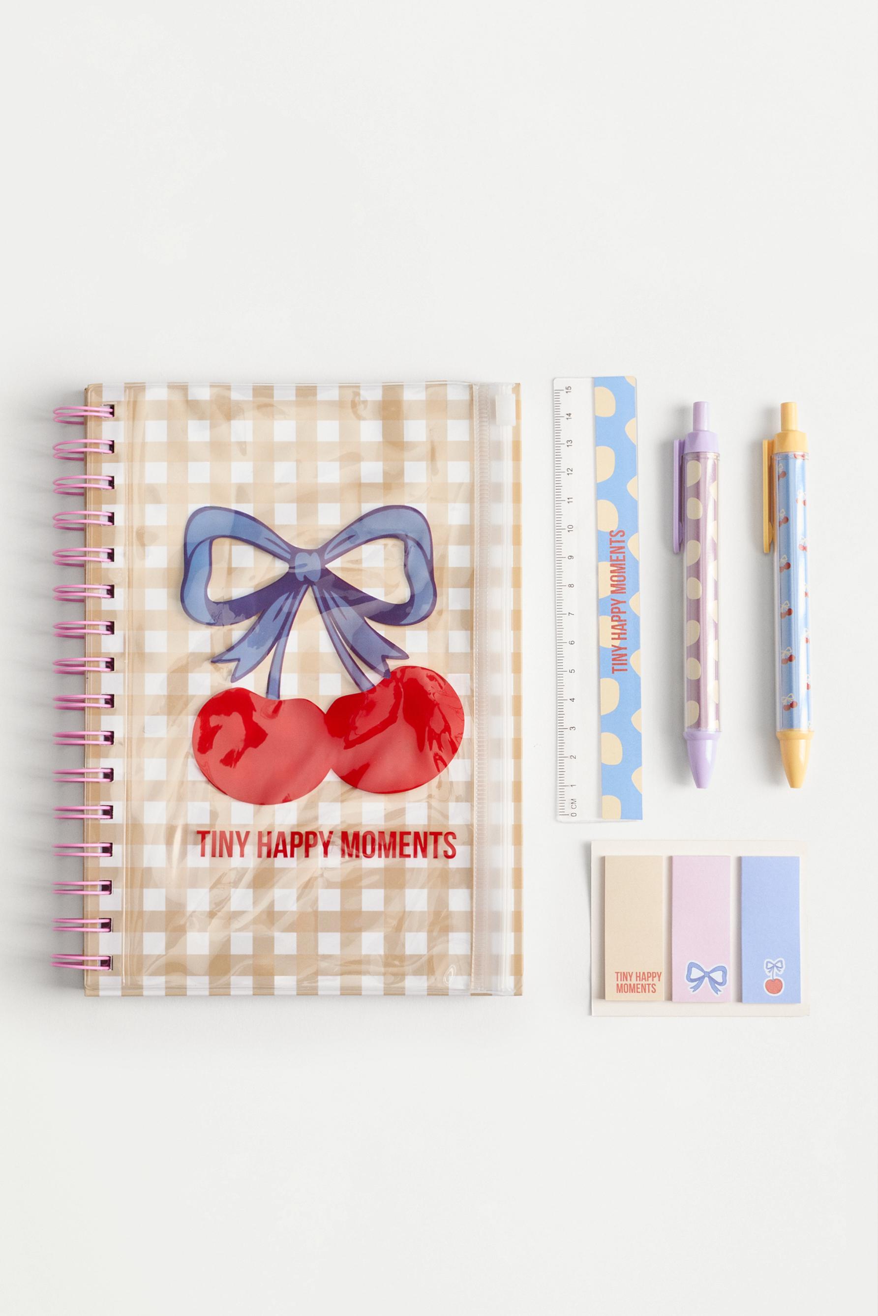Cherry print school set — VARIOUS