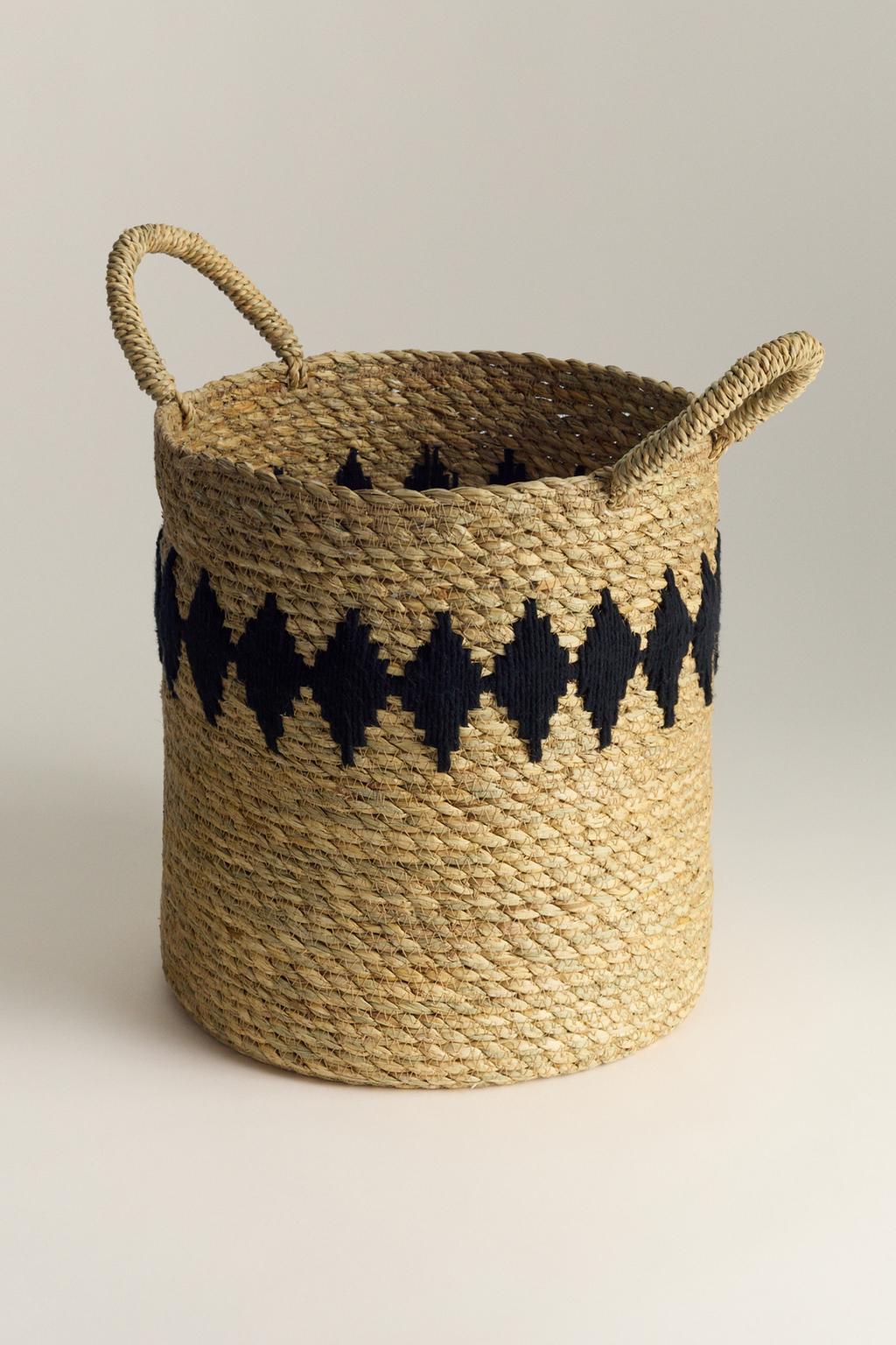 Cesta alta rombos 31 x 33 cm