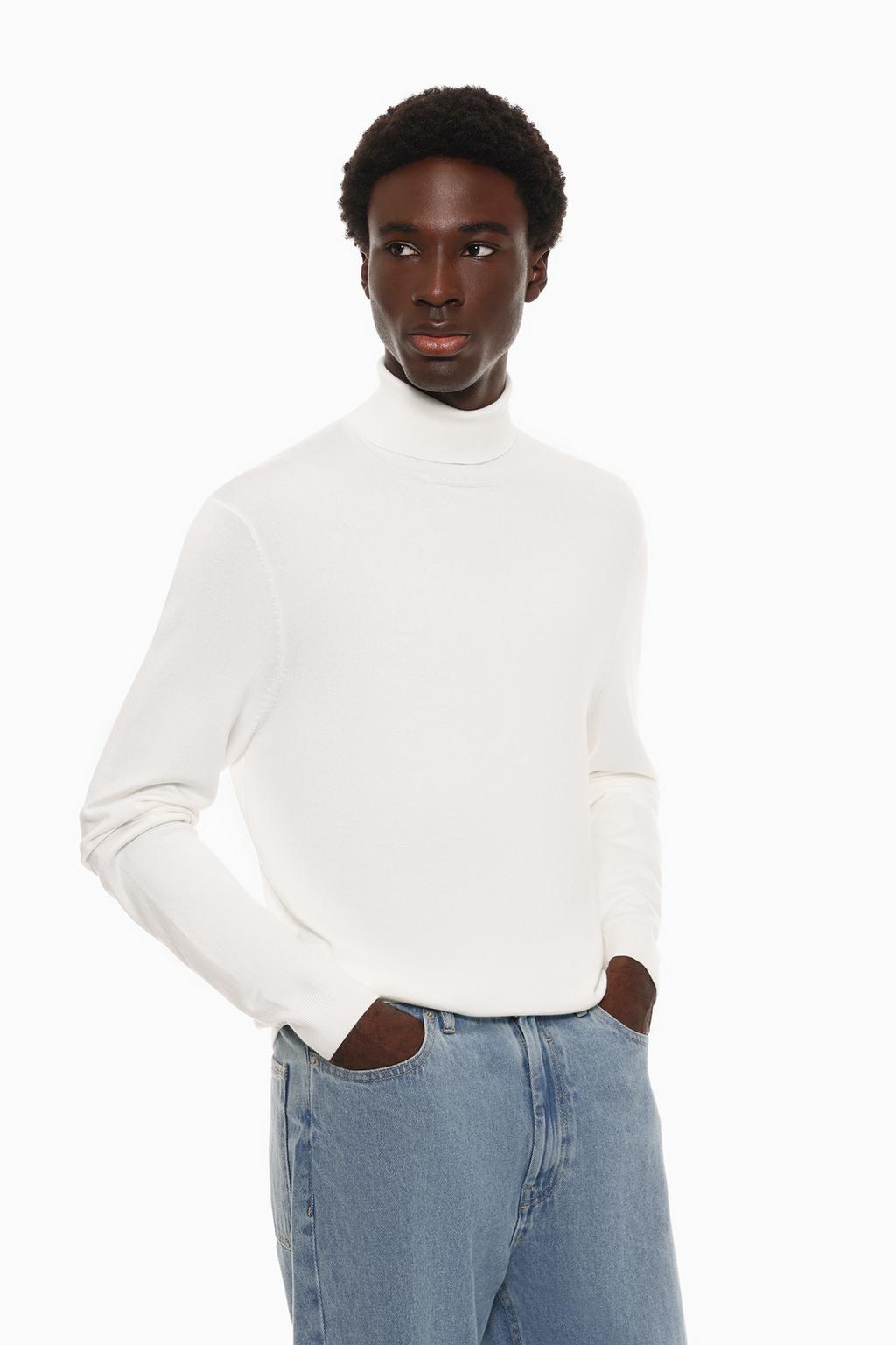 High neck knit jumper