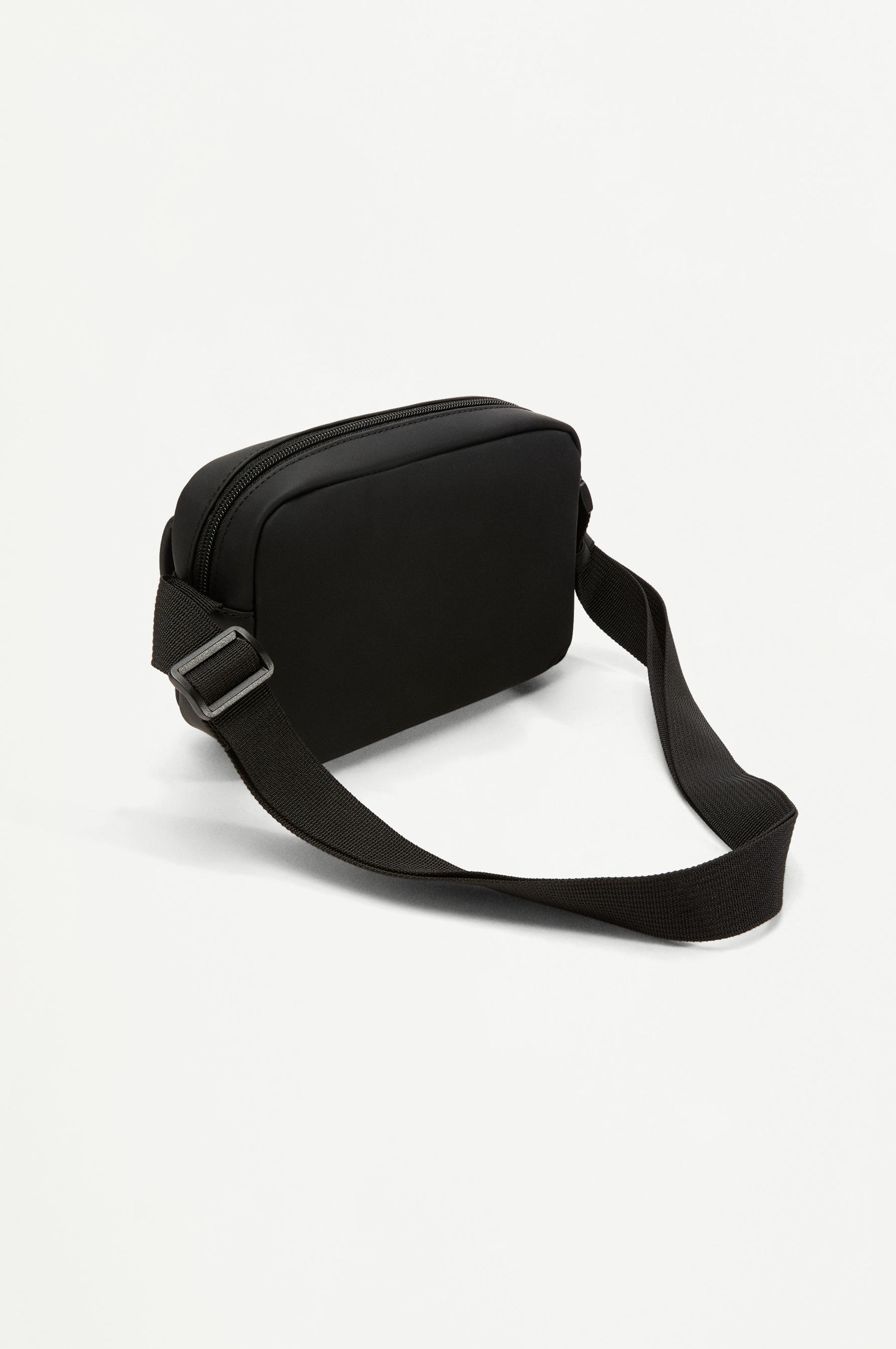Rubberized crossbody bag — BLACK