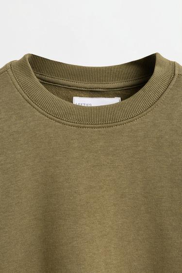 Pack of 2 plain fleece sweatshirts — DARK KHAKI 4