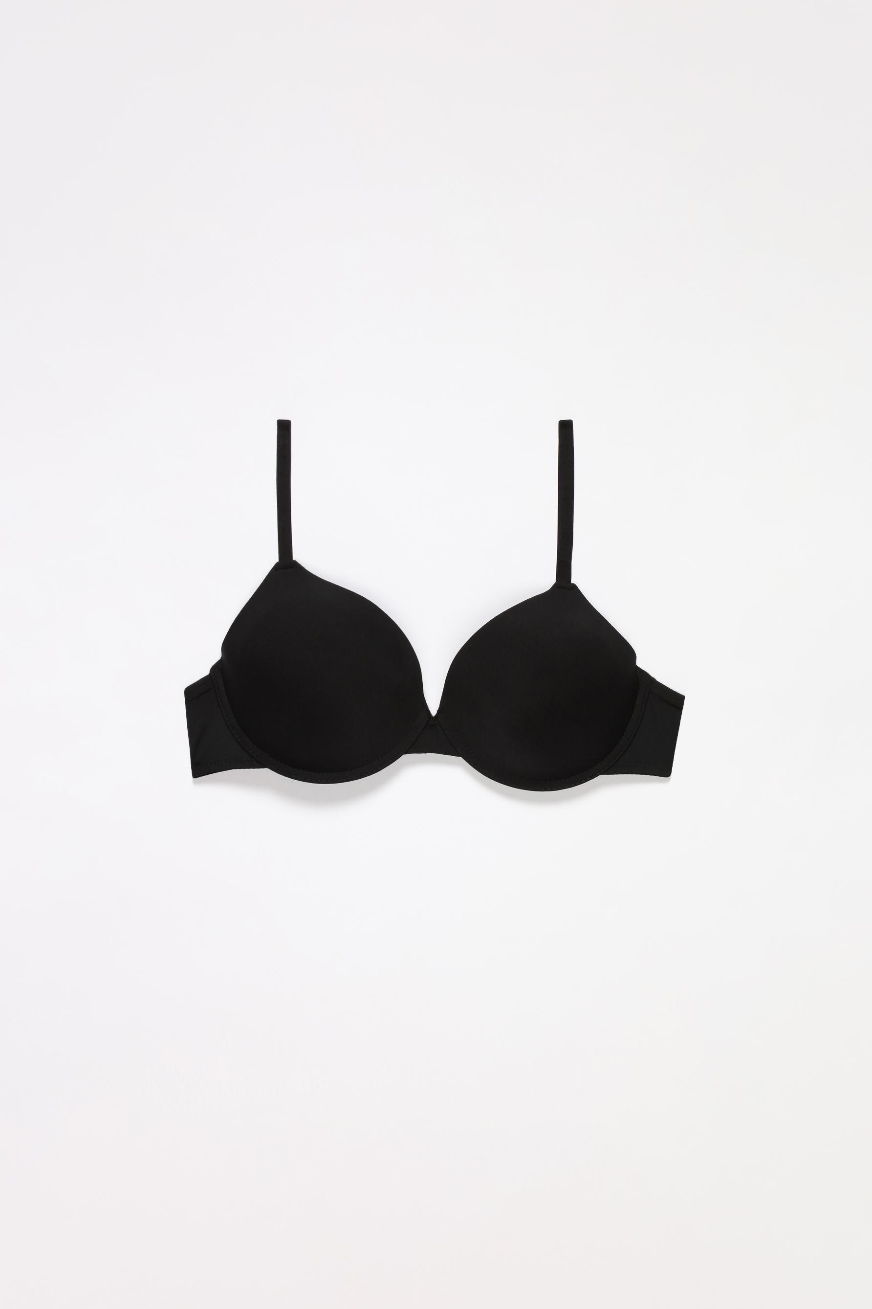 Basic microfibre multi-way bra — BLACK