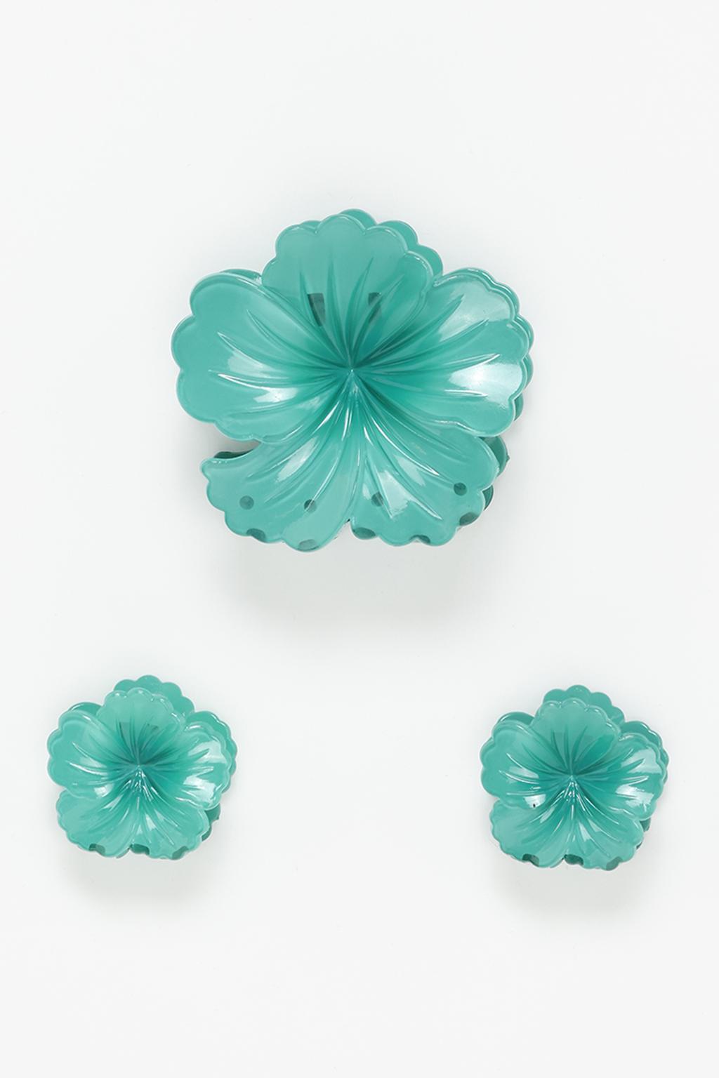 3-pack of floral hair clips