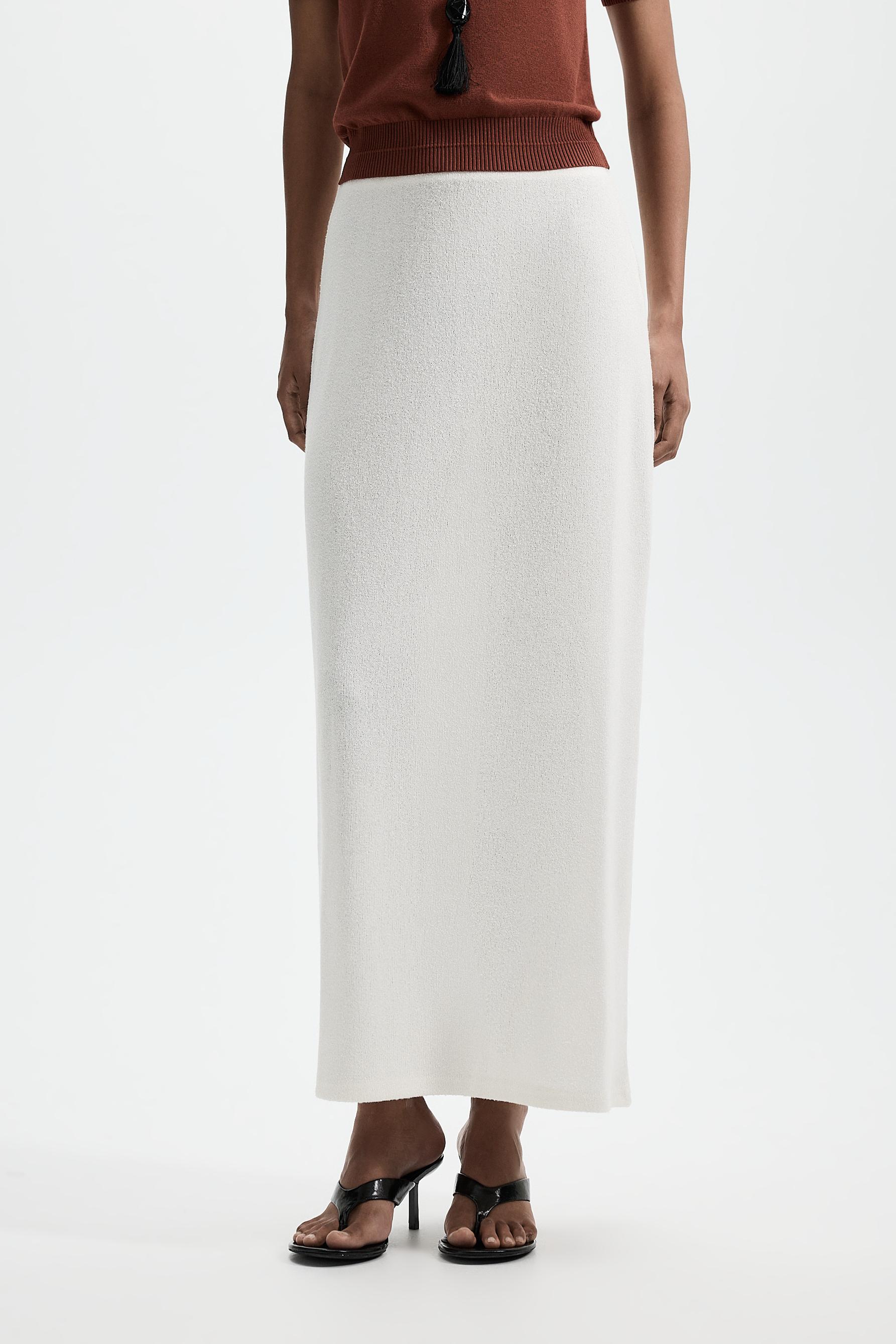 Rustic midi skirt — OFF WHITE