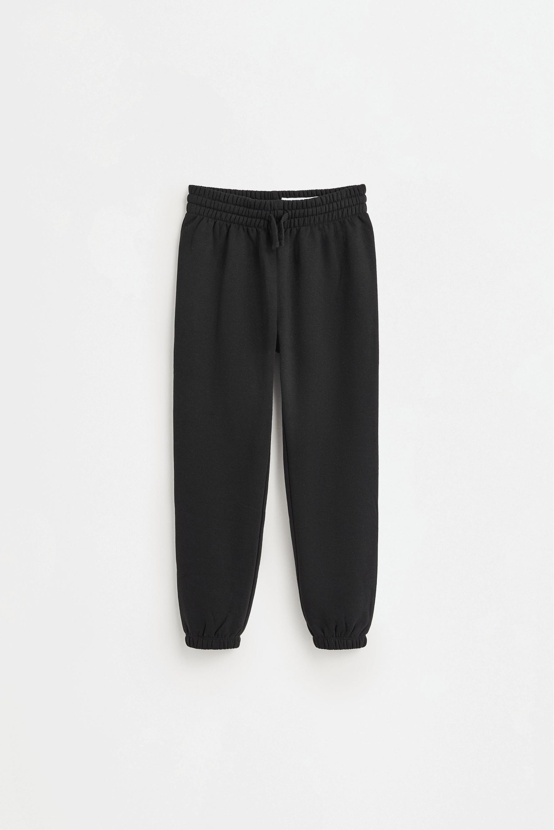 Pack of 2 plain plush trousers — BLACK