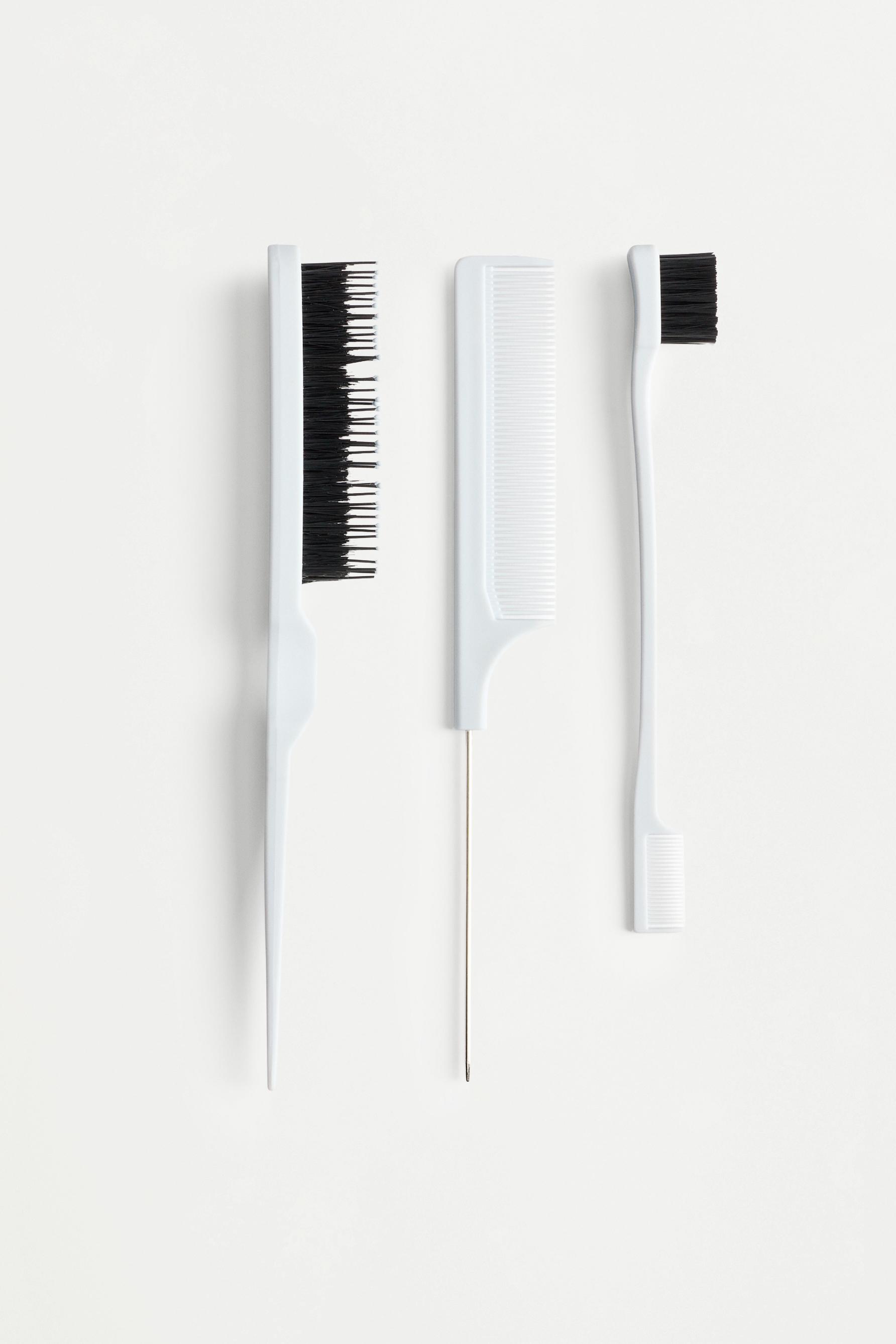 3-piece clean look brush set — PASTEL BLUE