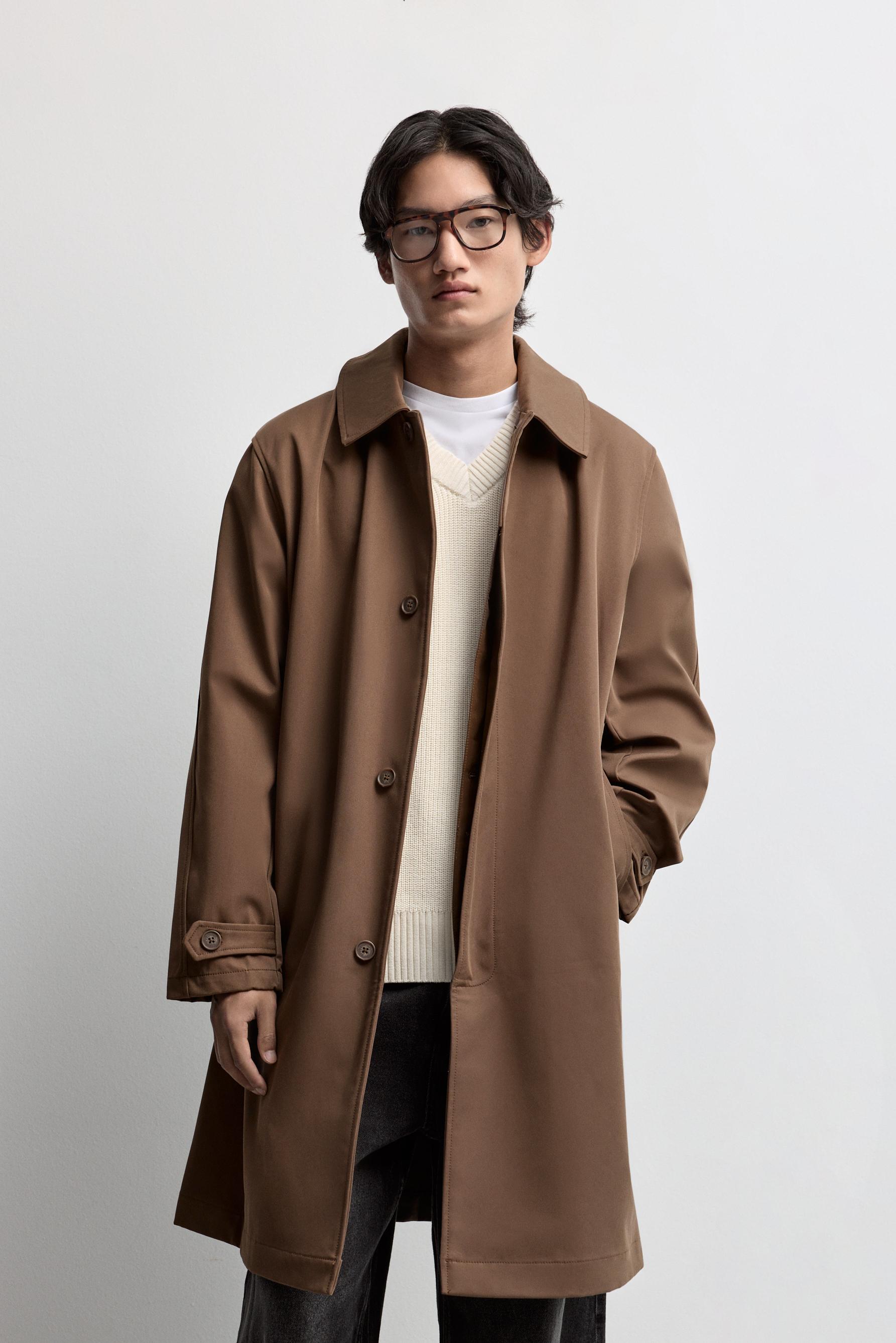 Oversized trench coat — CHOCOLATE