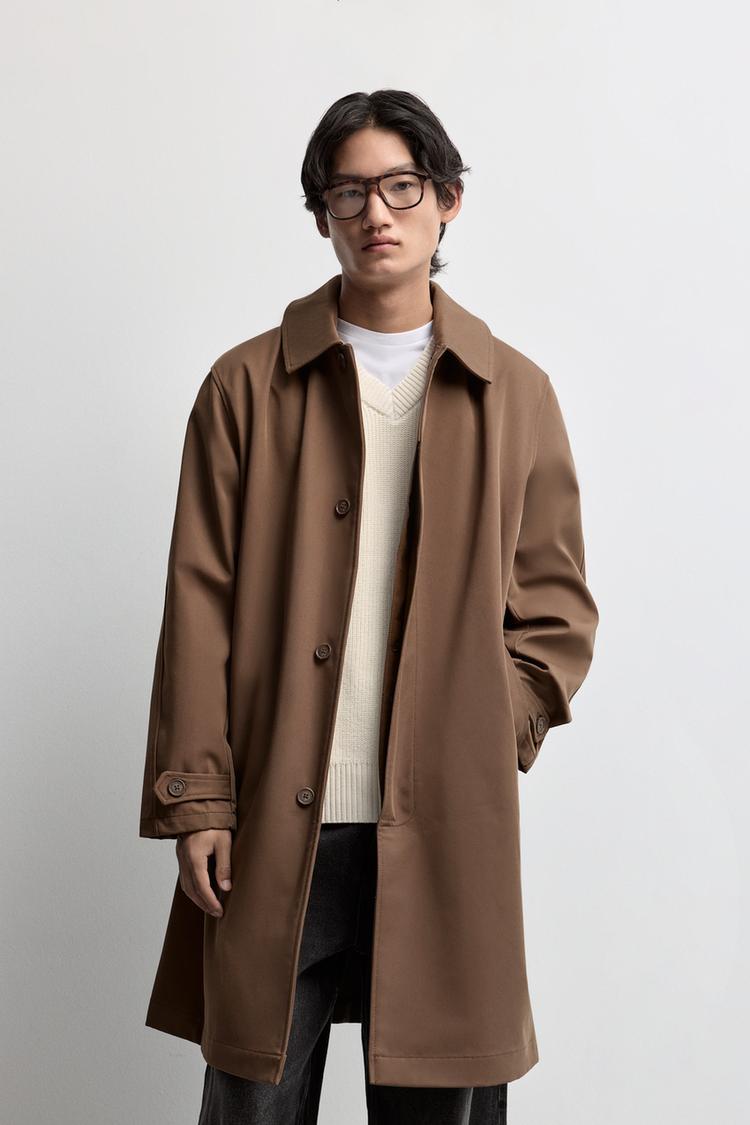 Oversized trench coat — CHOCOLATE