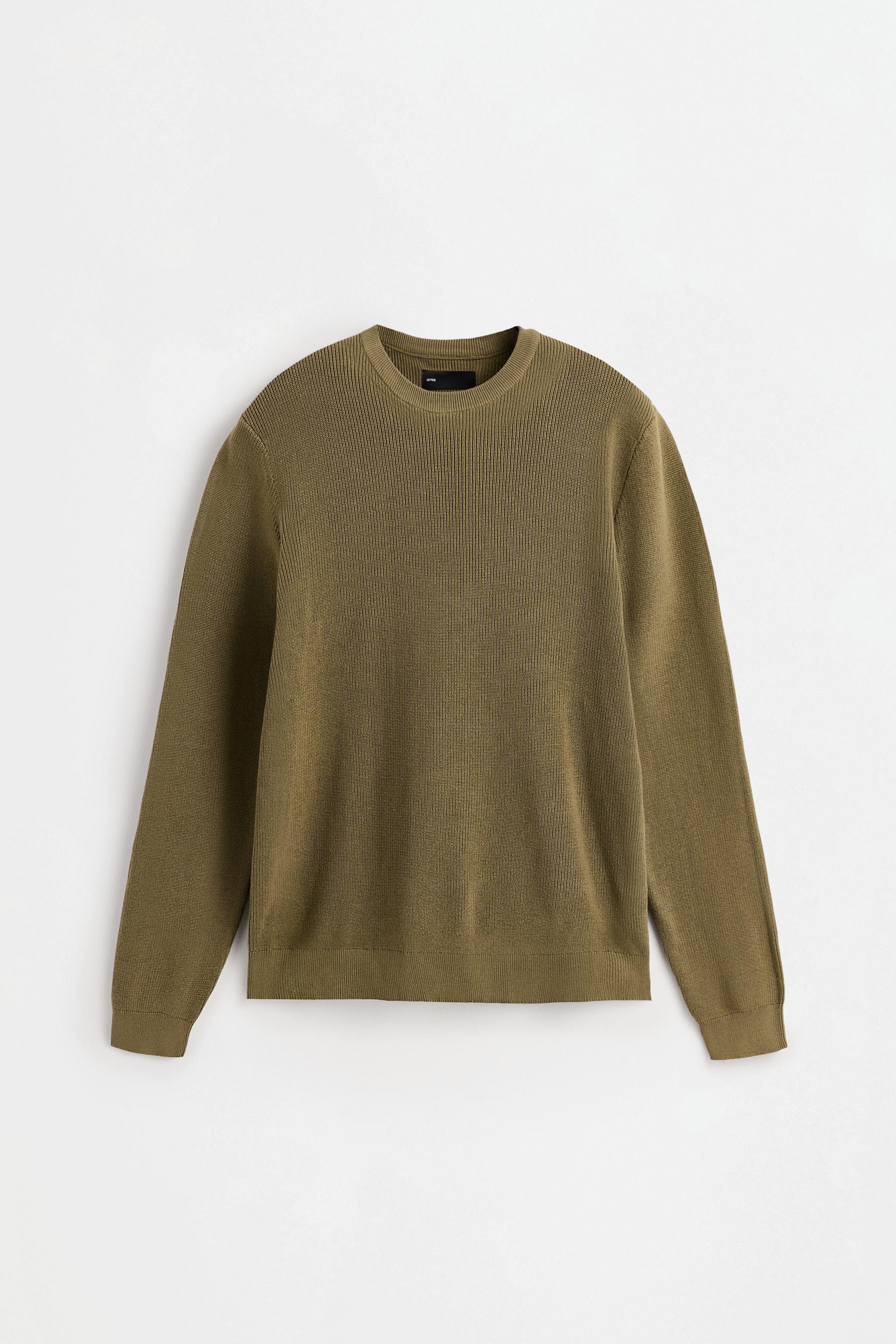 Textured sweater — PALE KHAKI