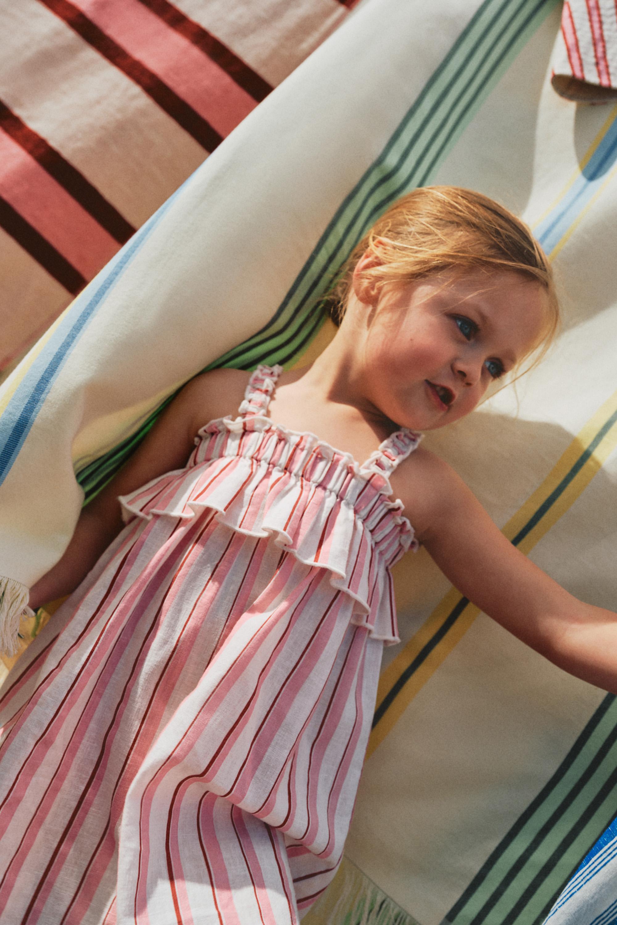 Baby Girl | Pink striped dress — PINK