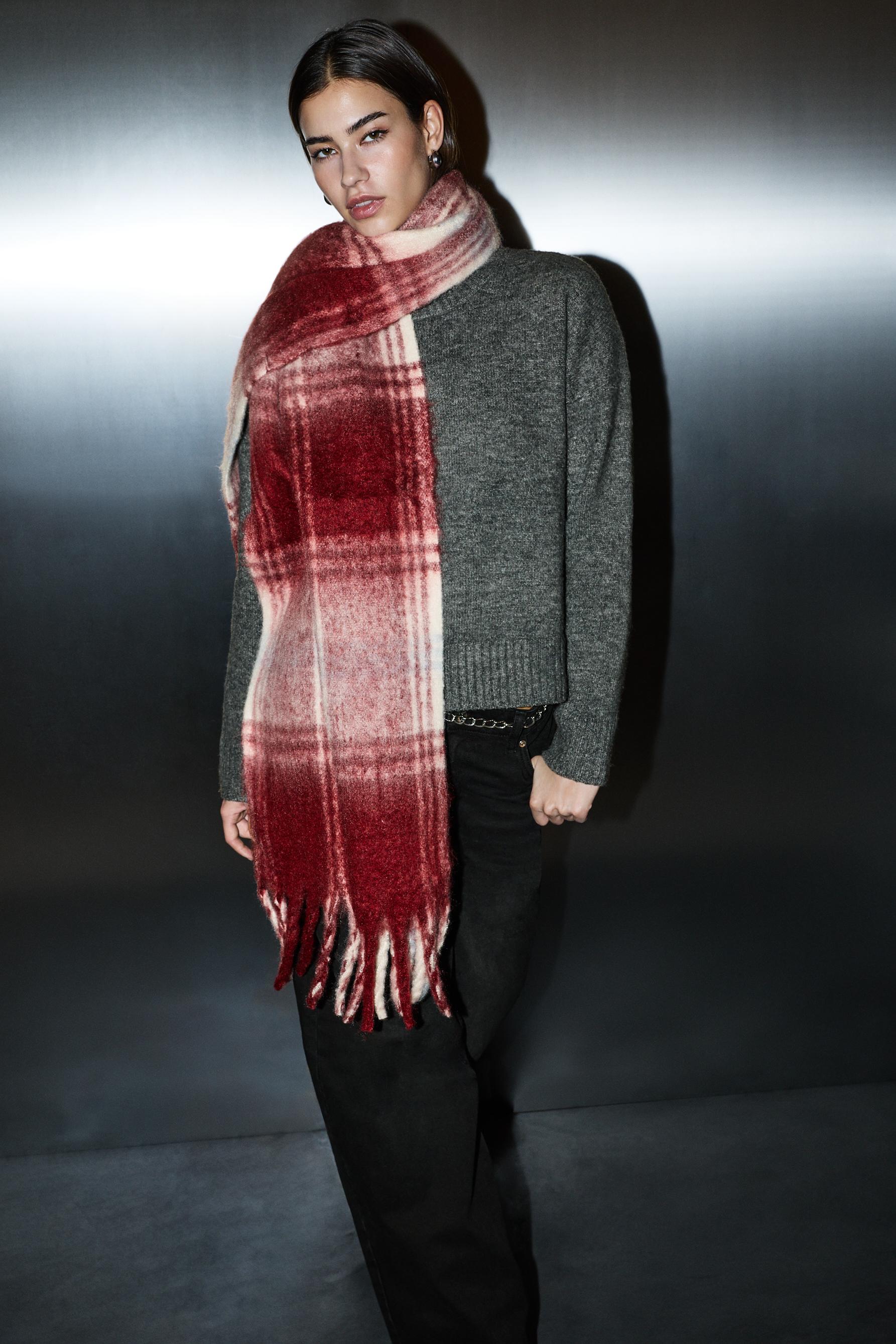 Bufanda espumosa cuadros