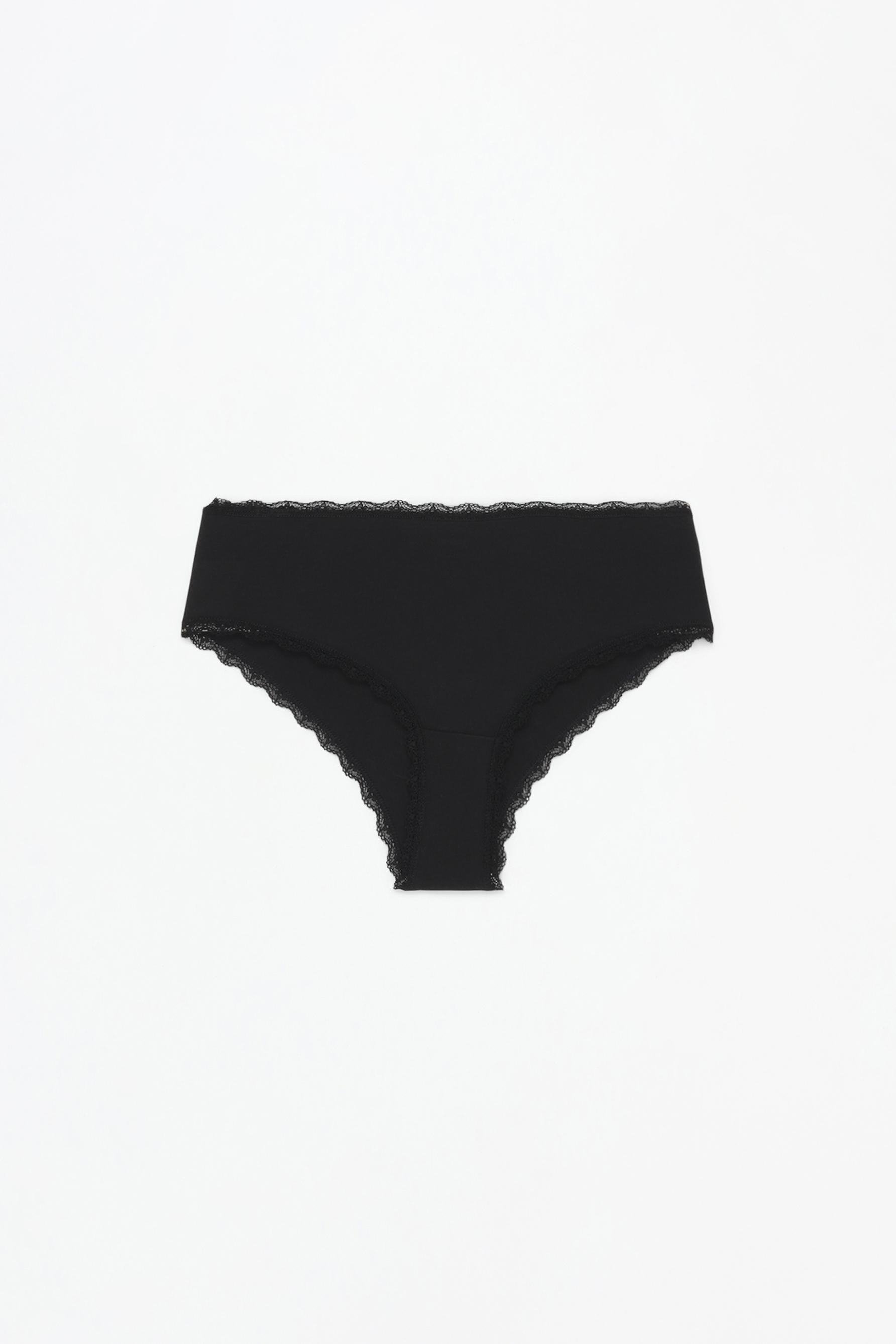 Stretch cotton hipster briefs (3-pack) — BLACK