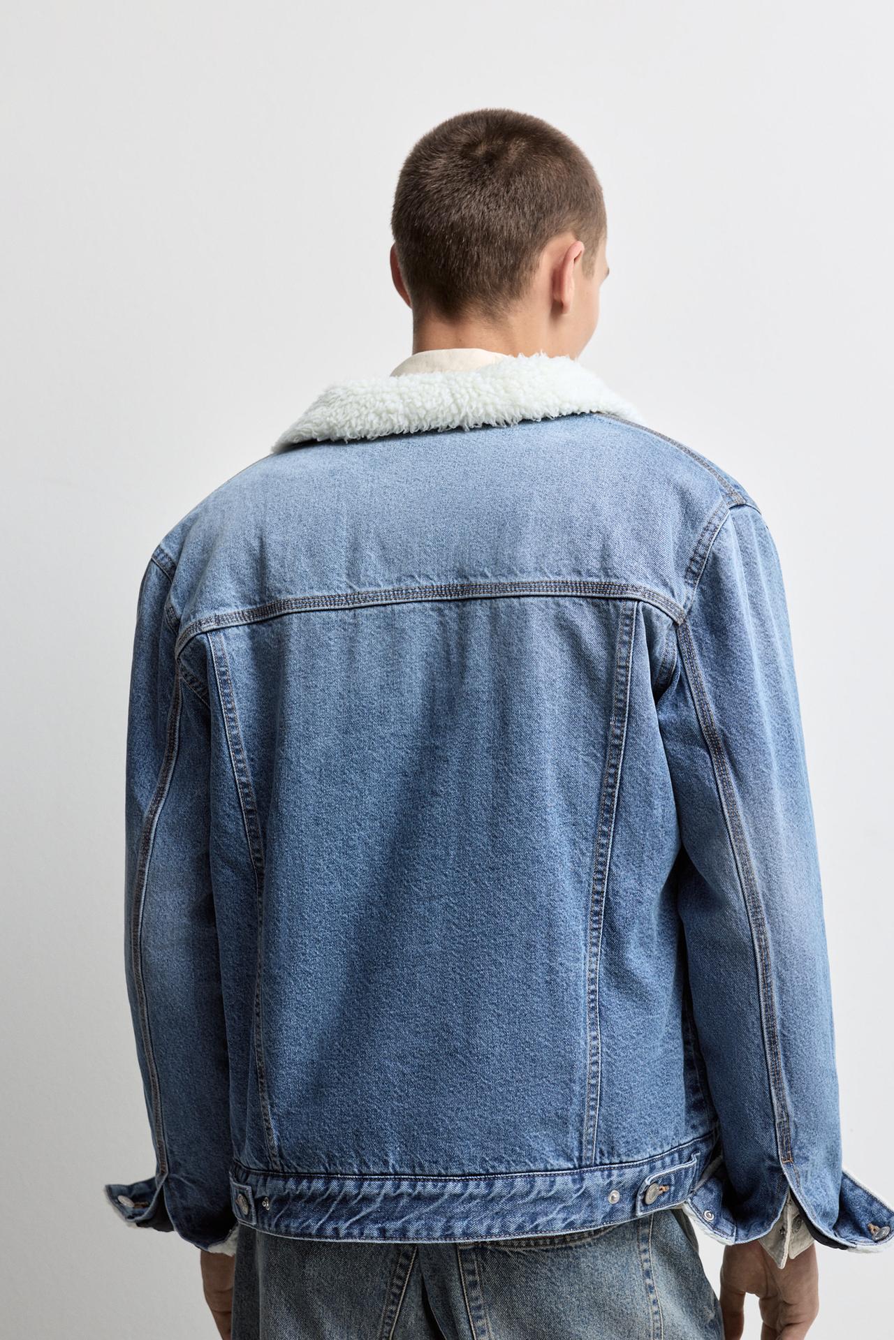 Shearling collar jacket — INDIGO