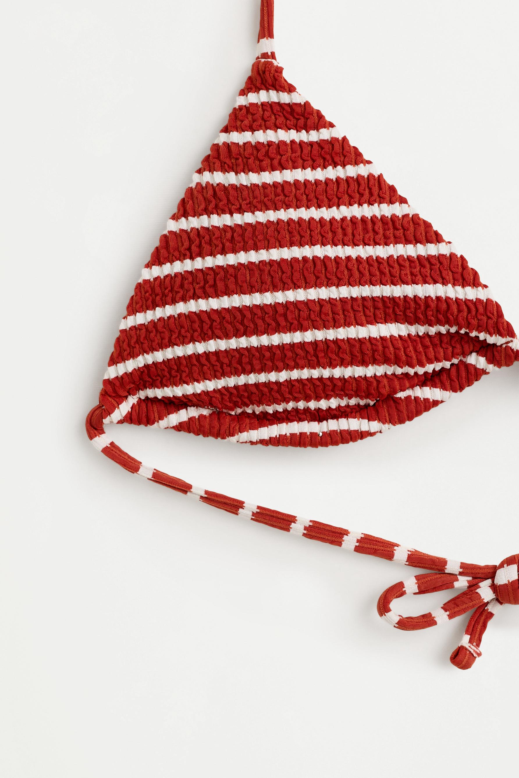 Textured bikini top — BURNT ORANGE