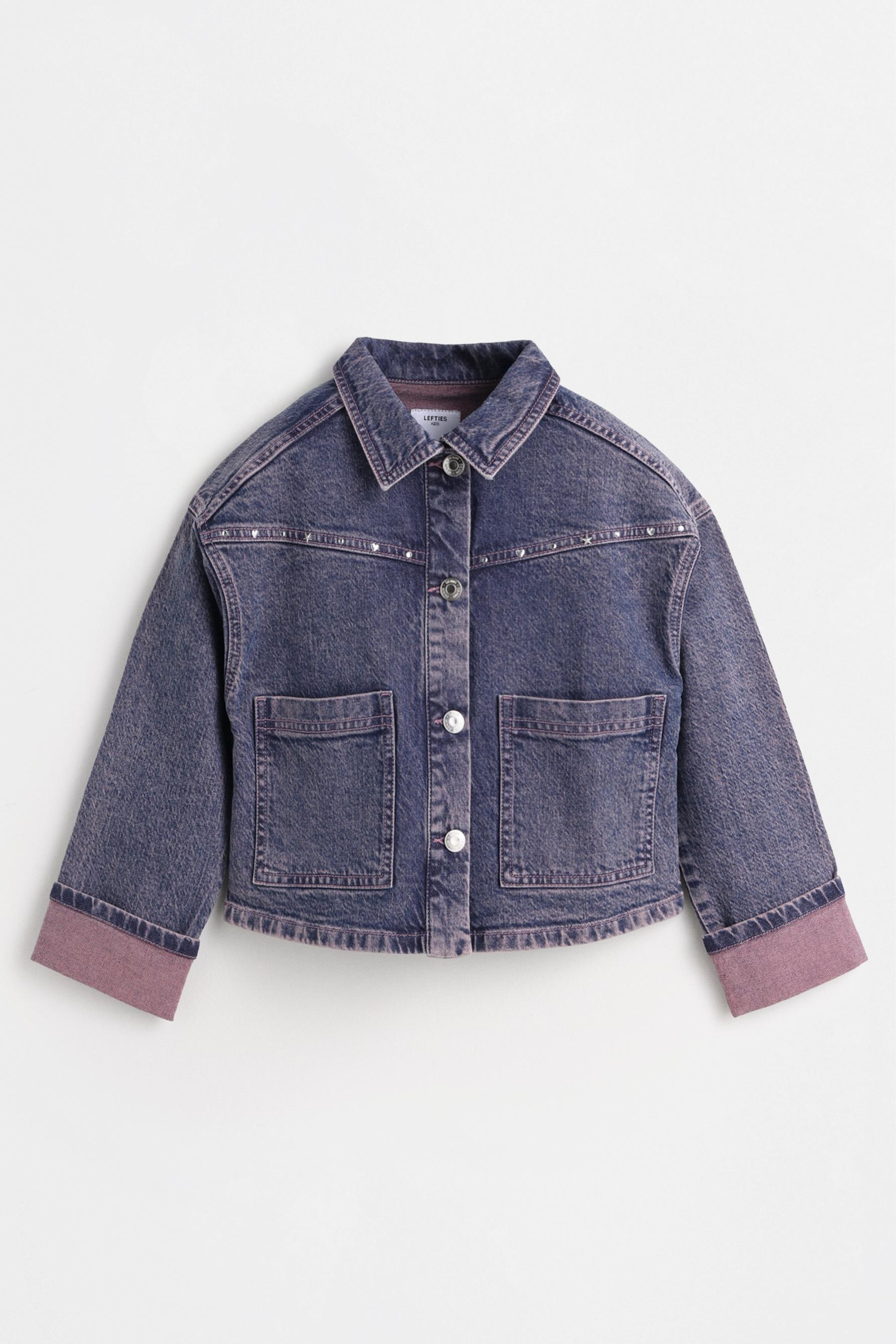 Studded denim jacket — INDIGO