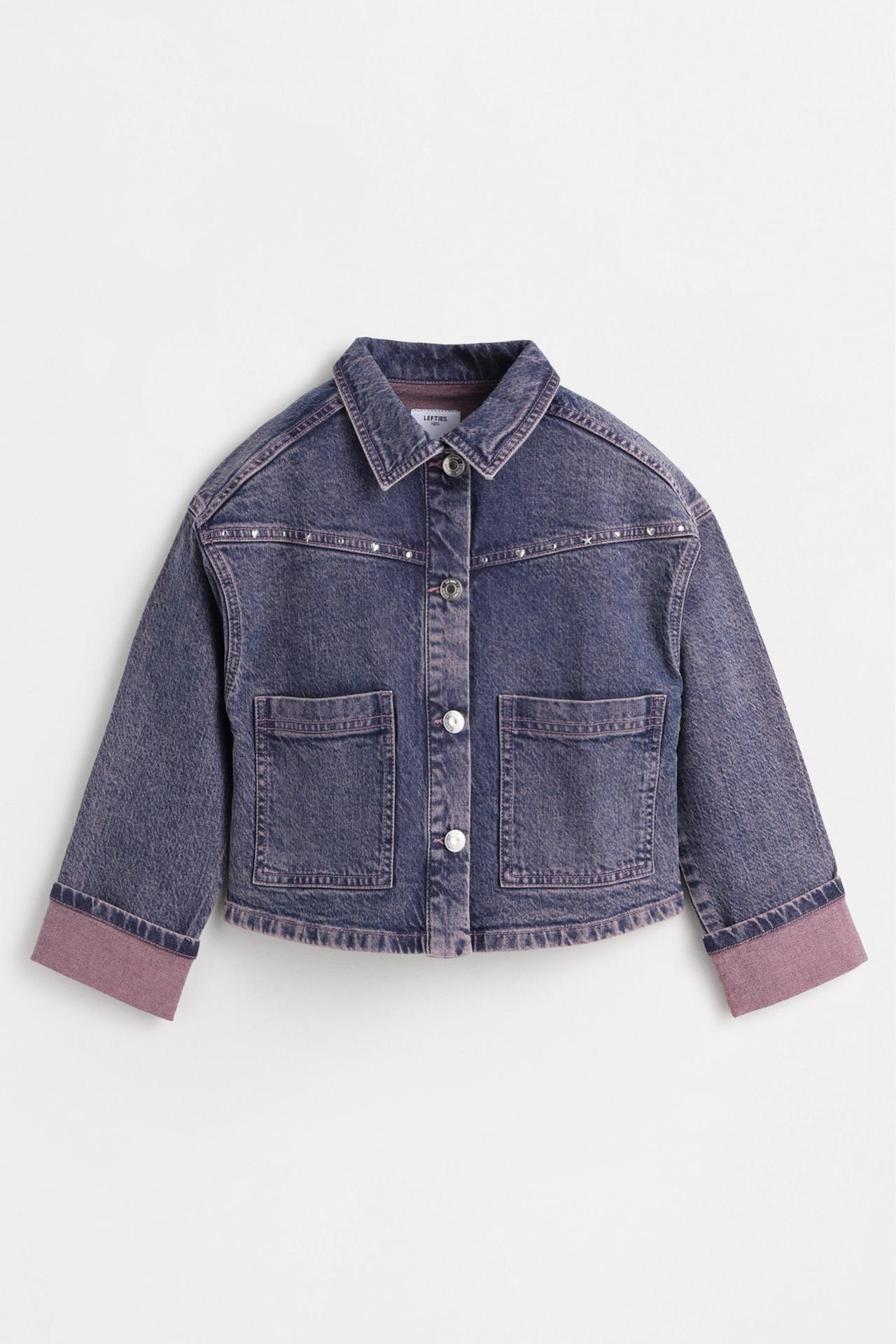 Studded denim jacket — INDIGO