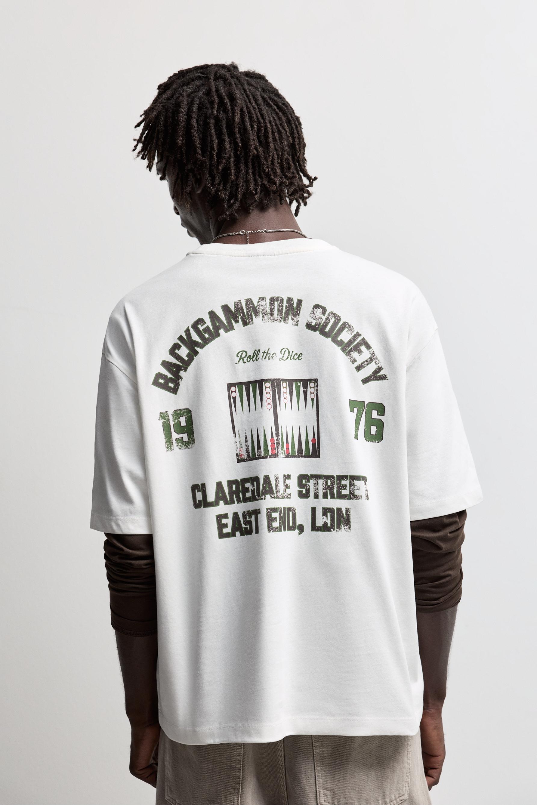 Oversize printed T-shirt — OFF WHITE