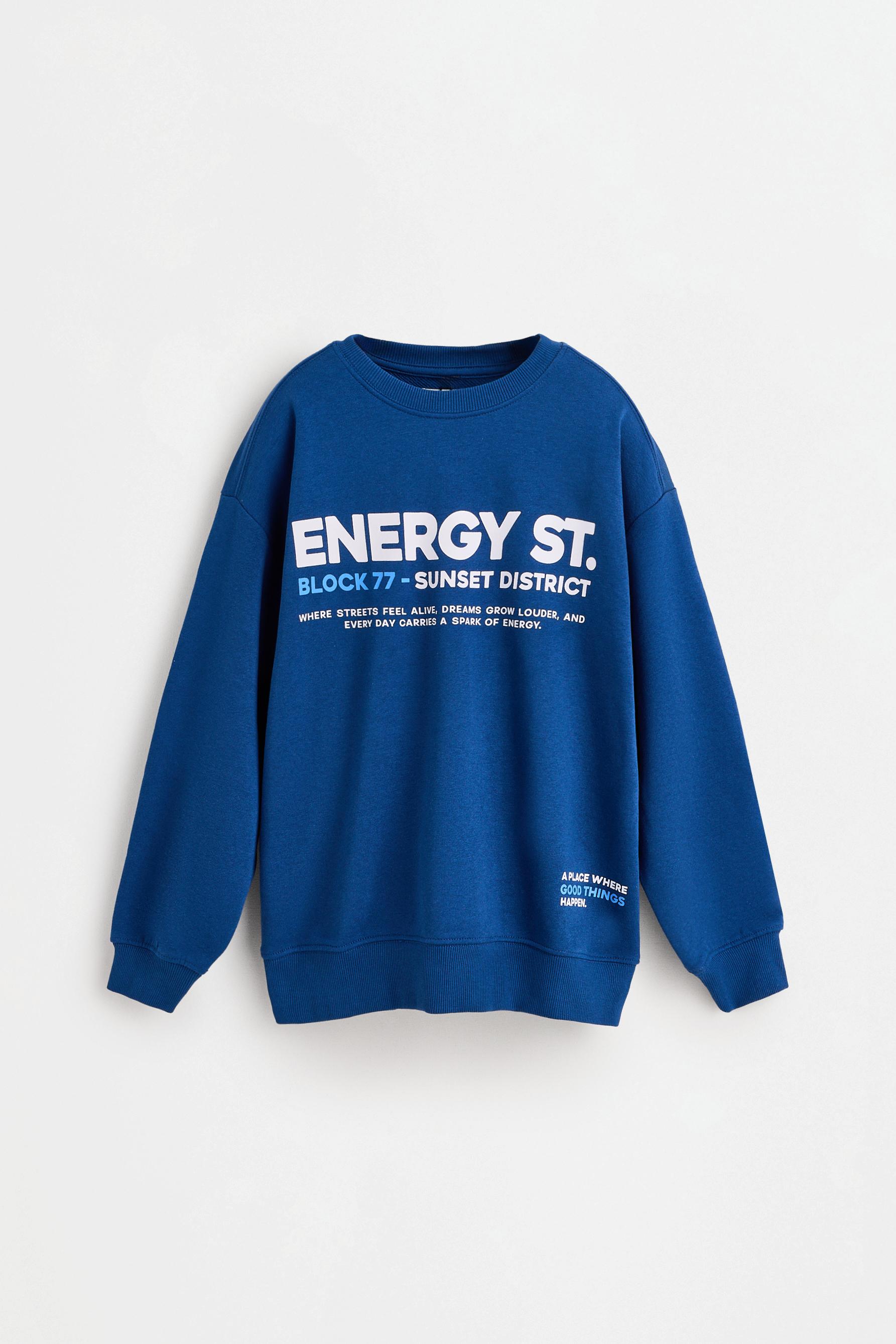 Printed sweatshirt — DARK BLUE