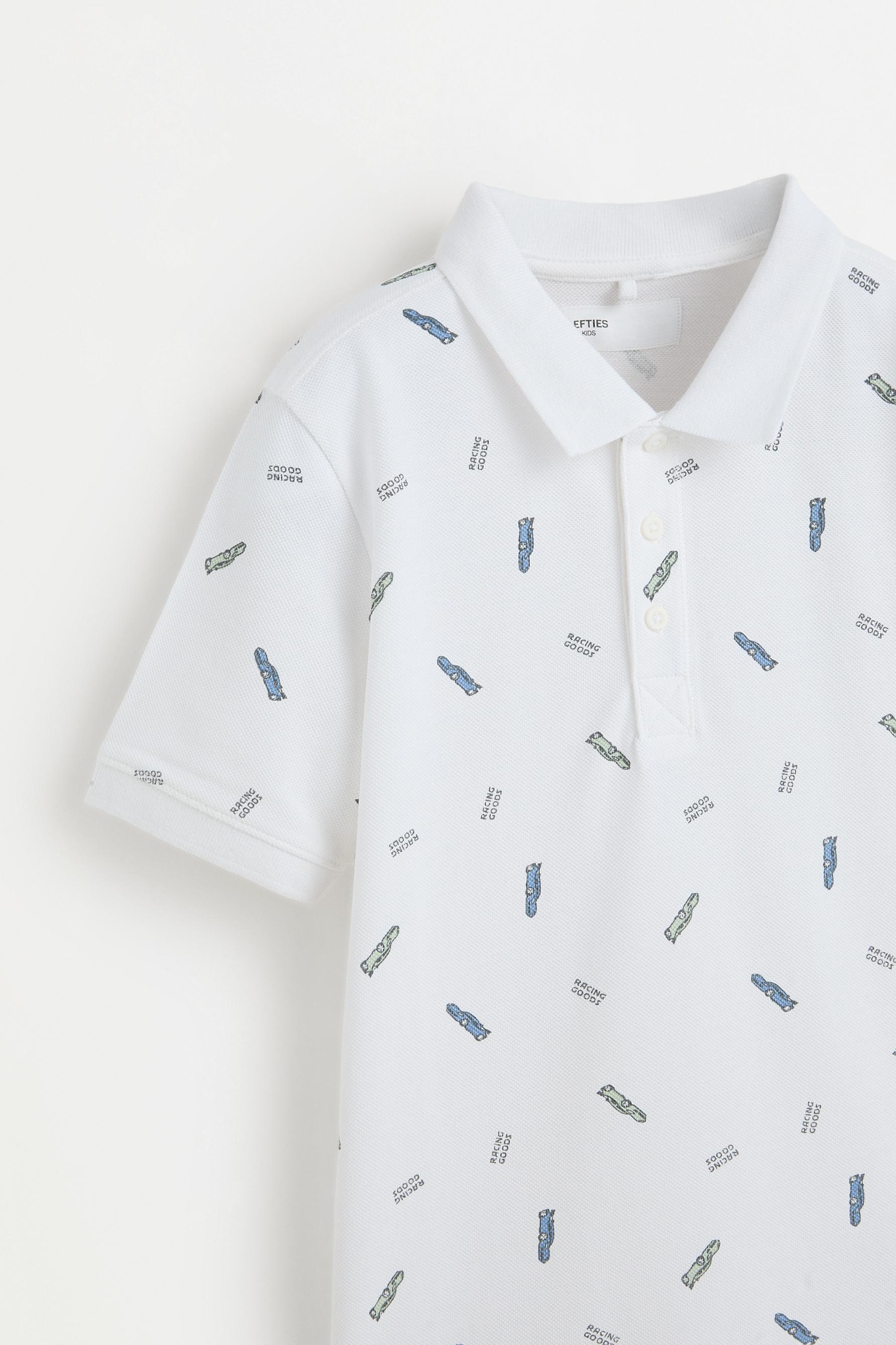 Printed polo shirt — OFF WHITE