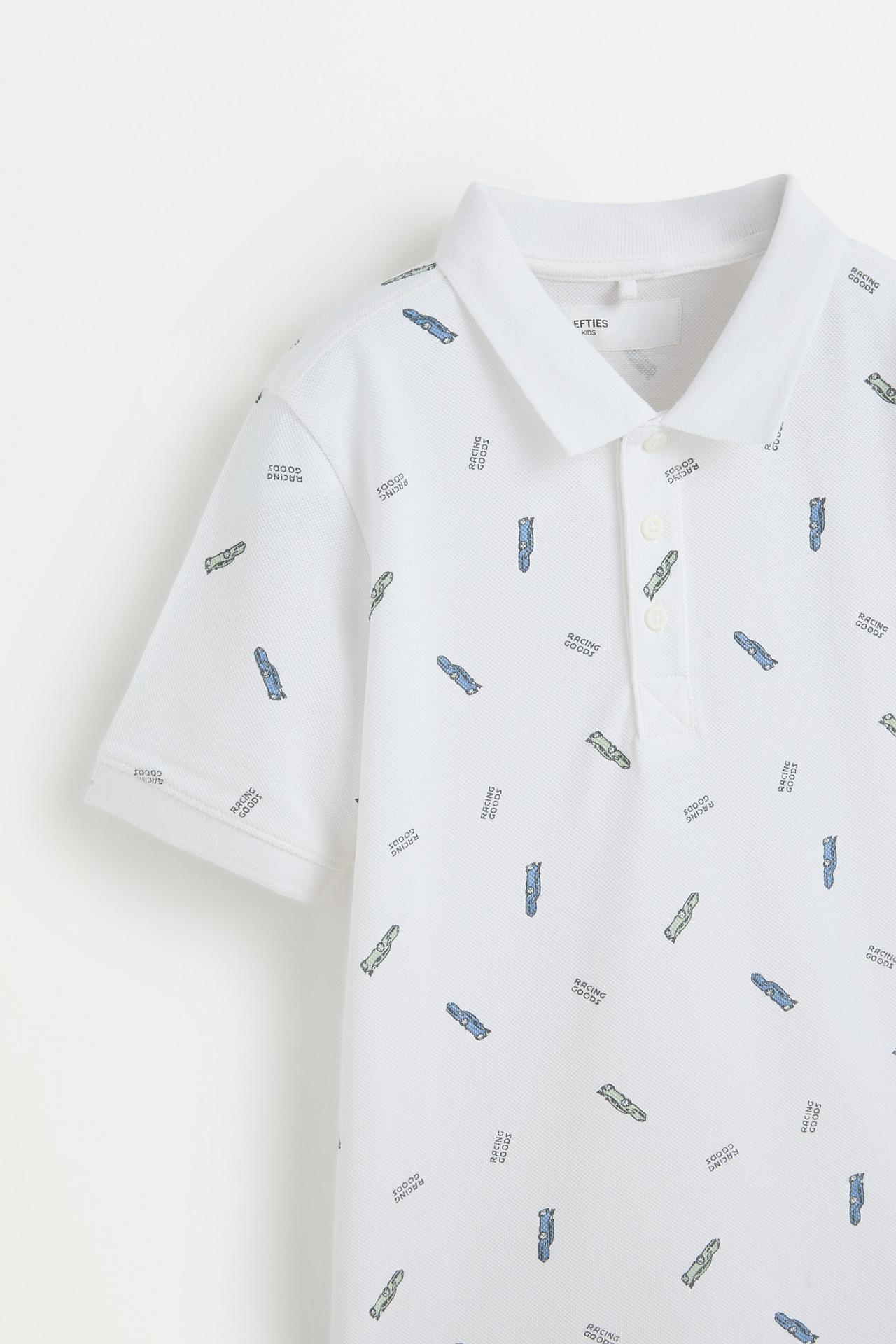 Printed polo shirt — OFF WHITE