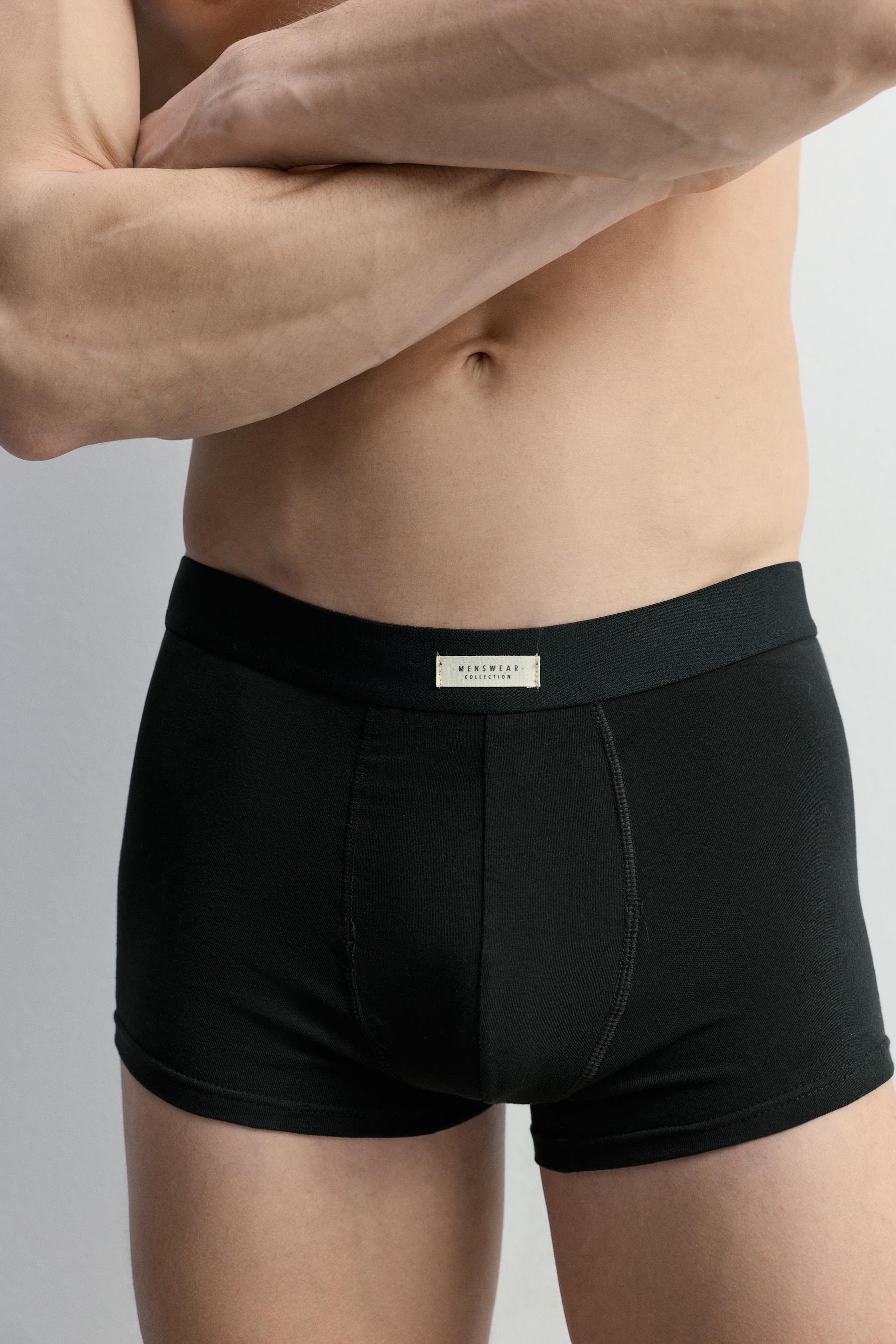 Pack of 7 plain boxers — BLACK