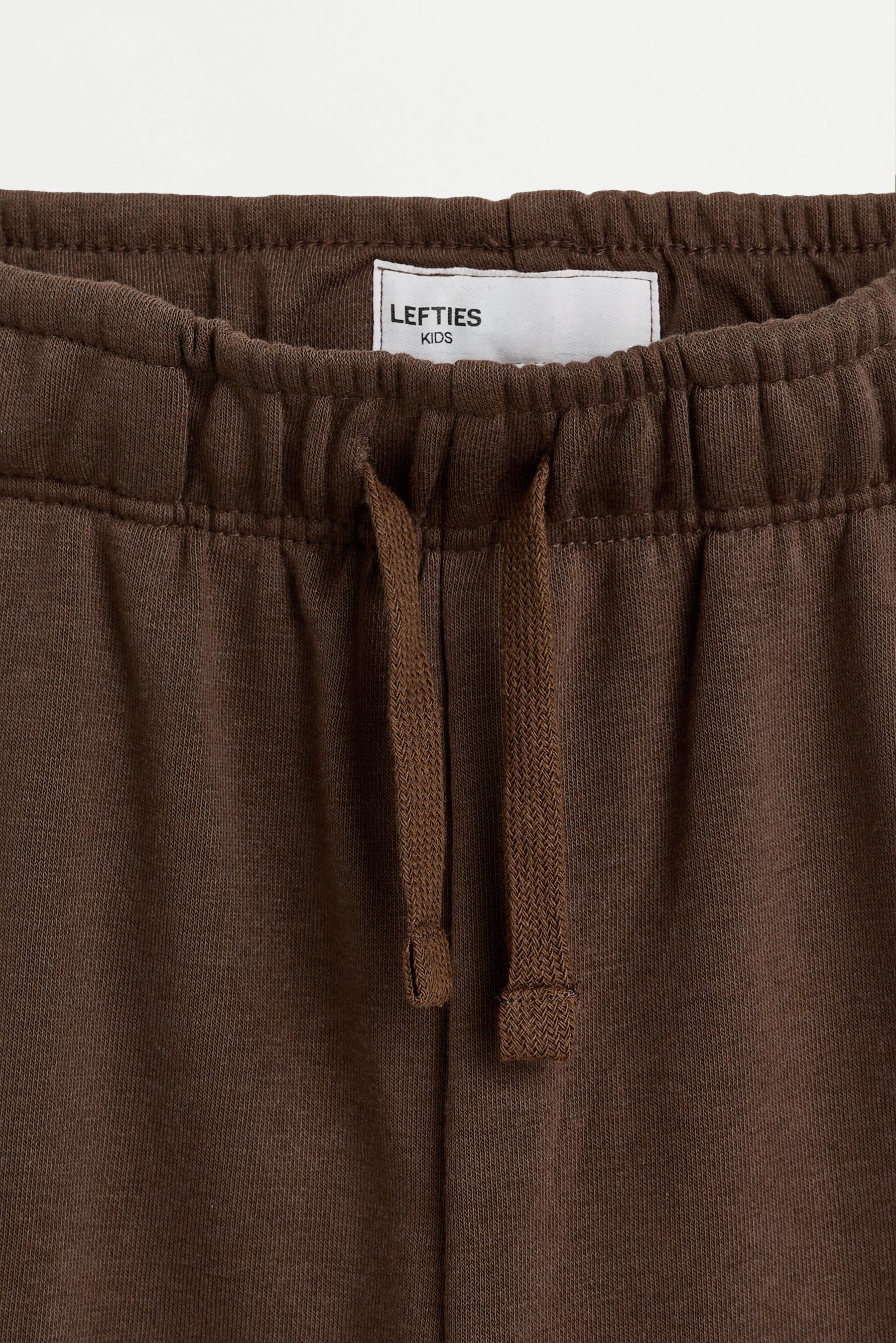 Jogger plush Bermuda shorts — EARTH BROWN